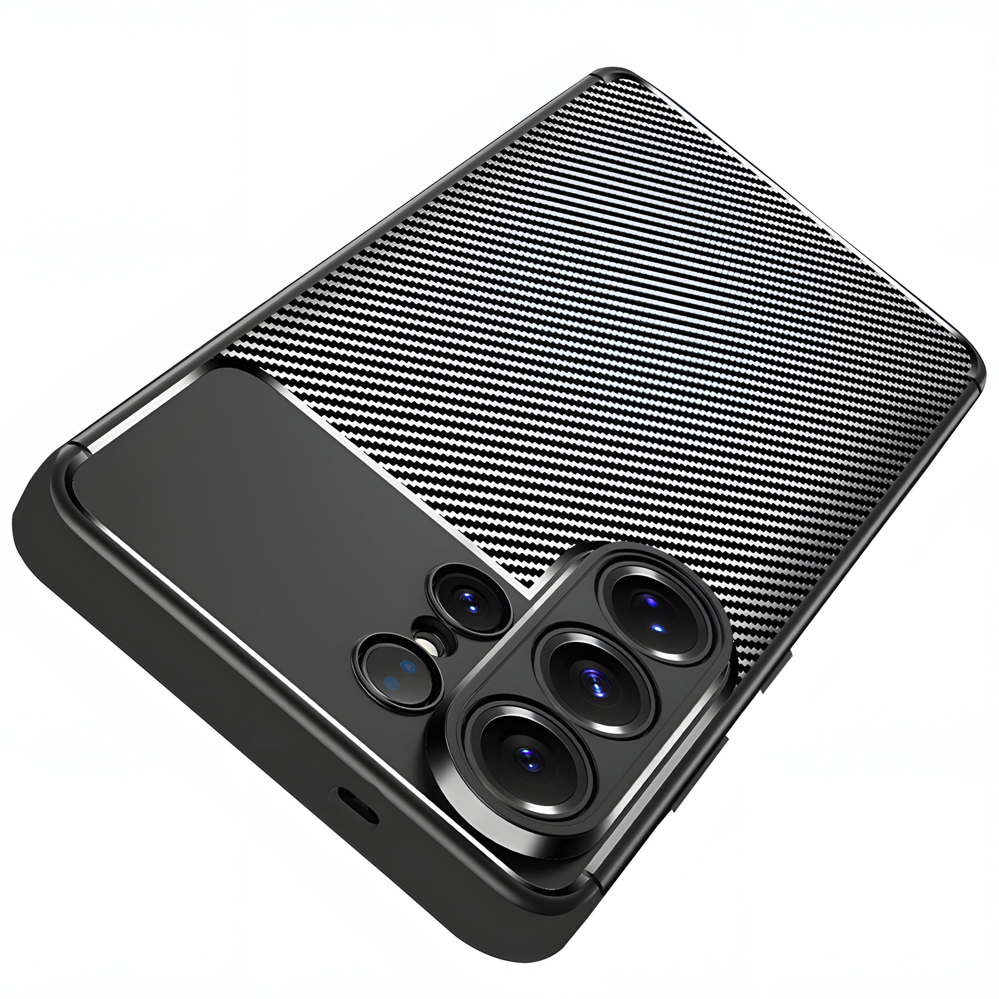 AVANA Handyhülle für Samsung Galaxy S26 / Plus / Ultra Hülle Silikon Schutzhülle, Slim Case, Cover, Bumper, Carbon Optik