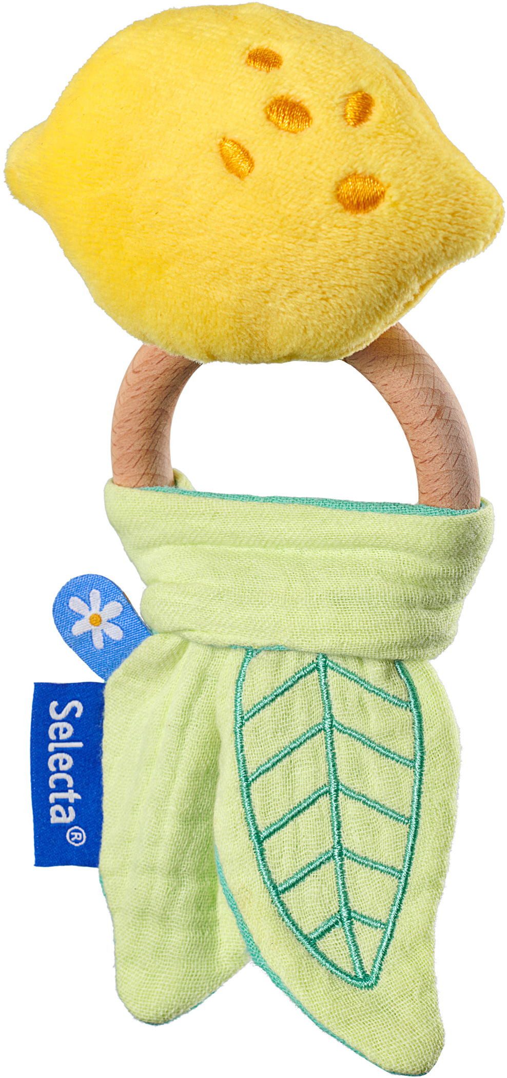 Selecta Greifling Baby Babywelt Greifling Limondo mit Rassel 17 cm 61081