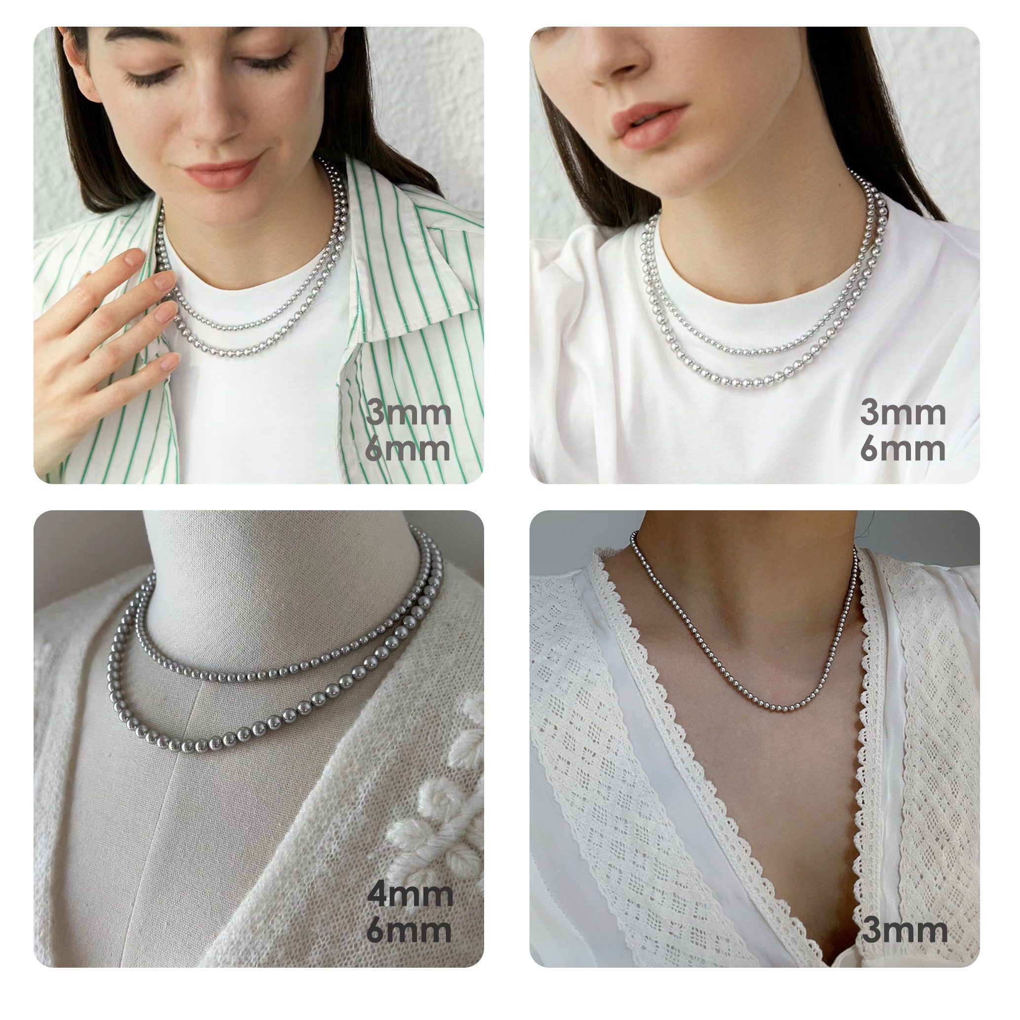 40cm Choker 5cm Classic Halskette, Swarovski Kristall Halskette Pearl Halskette, + GOLDEN Perlen Perlenkette