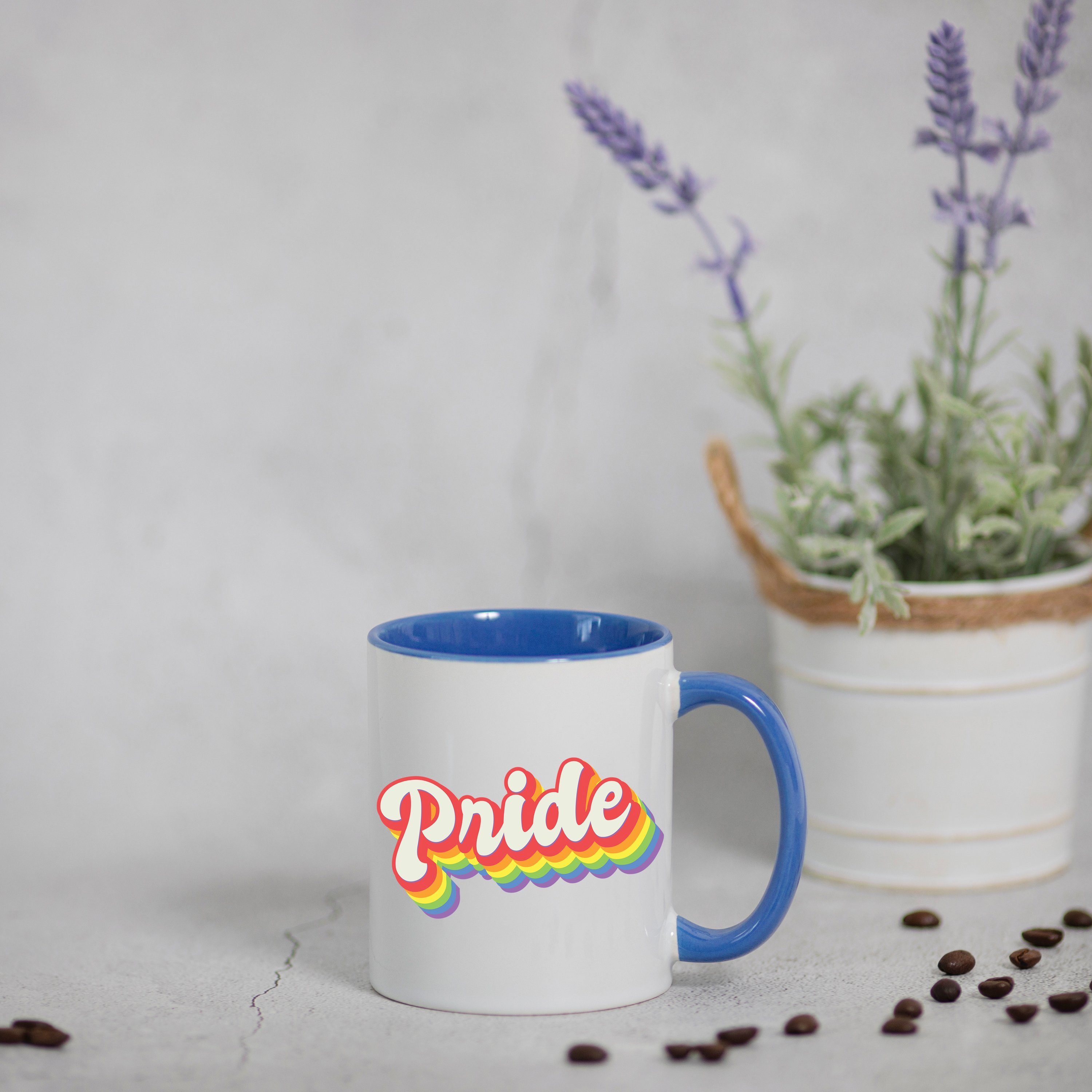 Kaffeetasse Pride mit Youth Keramik, Geschenk, Print Weiß/Royal trendigem Designz Tasse