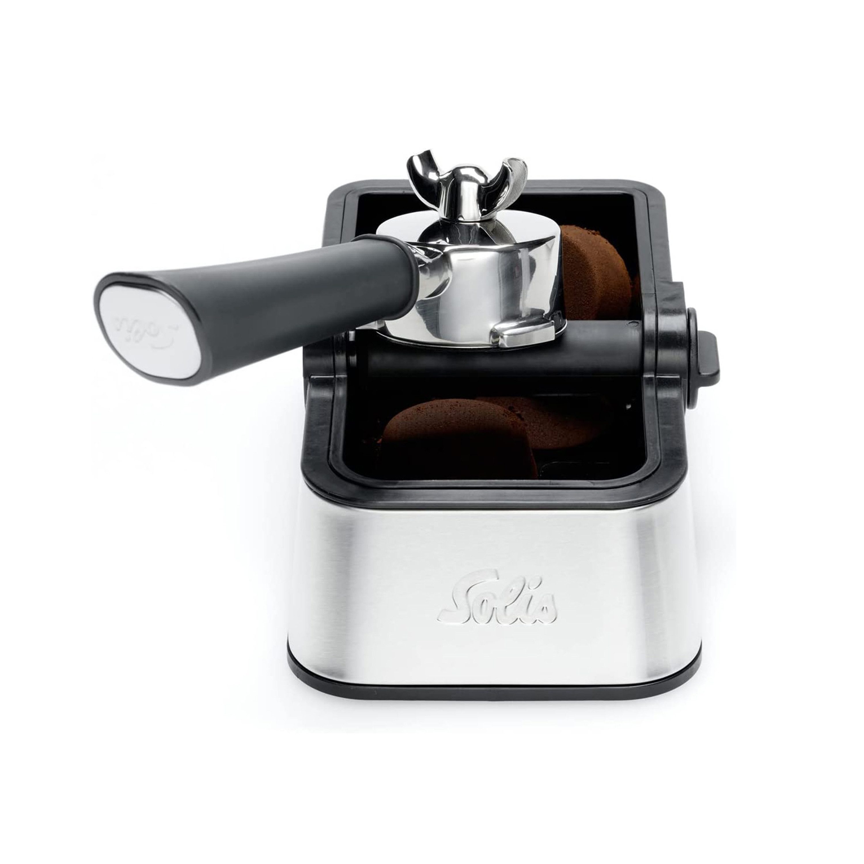 SOLIS OF SWITZERLAND Ausklopfbehälter für Kaffeesatz, Knock Box, Abklopfbehälter für Siebträger