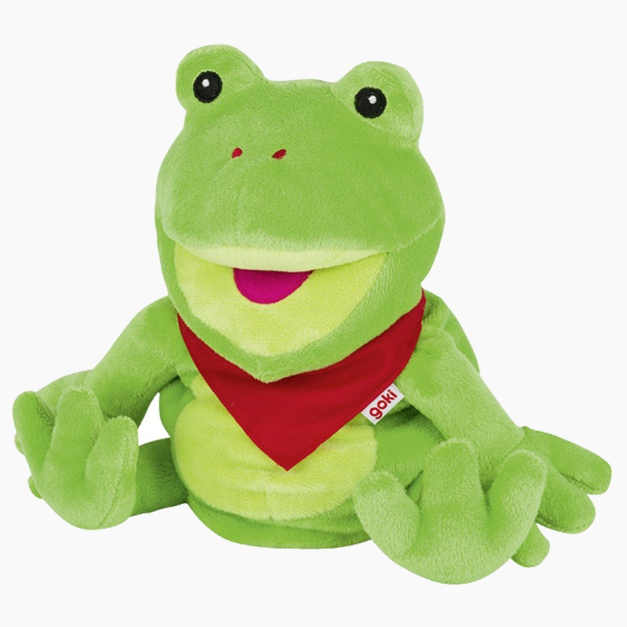 goki Handpuppe Handpuppe Frosch Frilo (1-tlg), wie einem echten Gesprächspartner