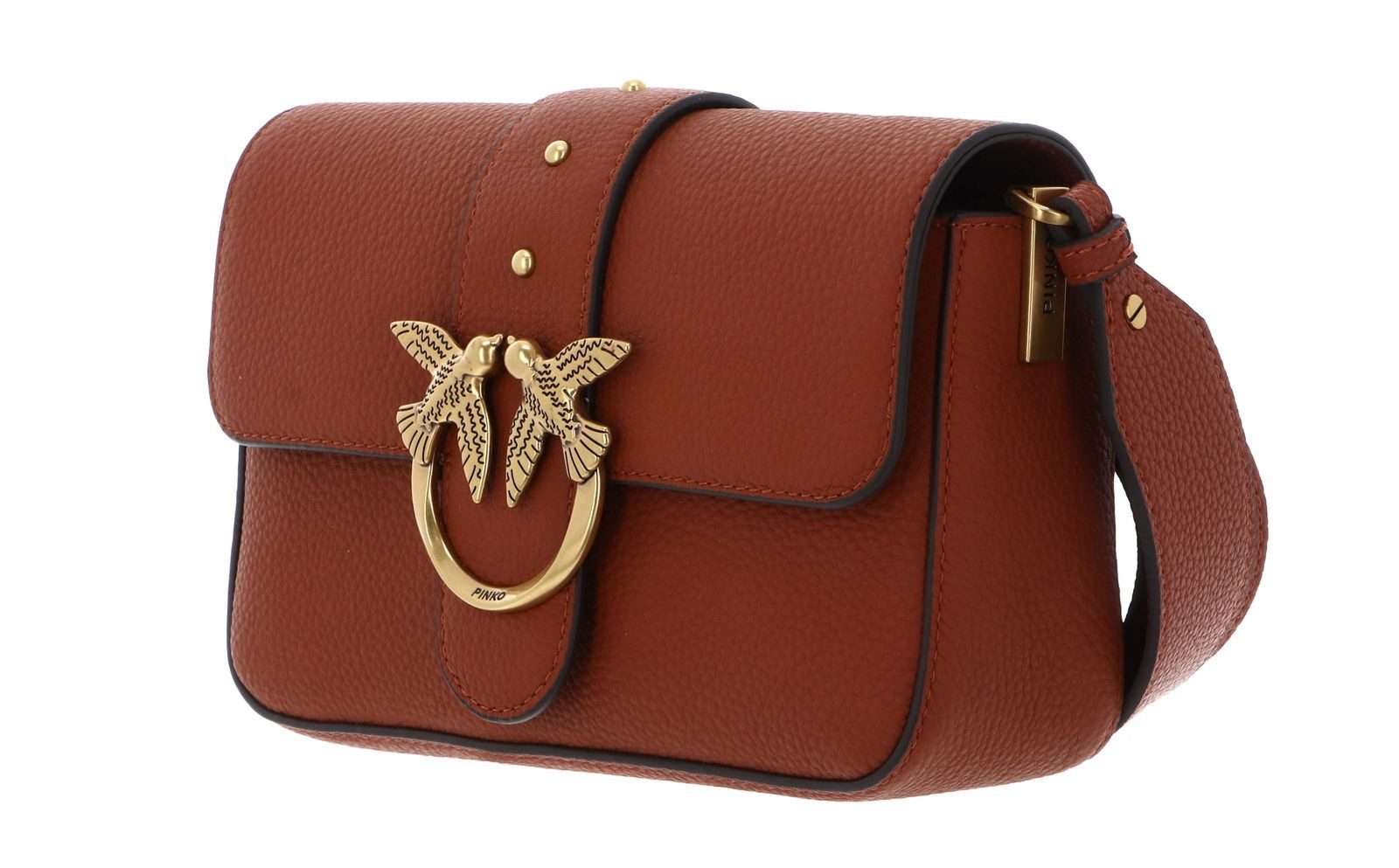 PINKO Umhängetasche Mini Slouchy FL, aus echtem Rindsleder