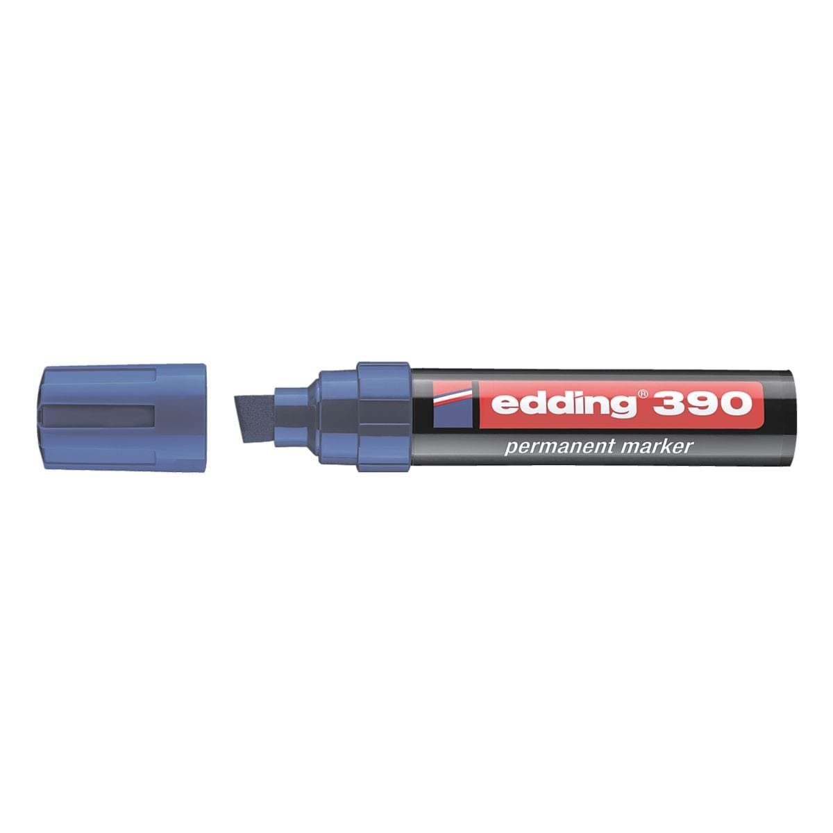 edding Permanentmarker 390, (1-tlg), für breite Beschriftungen blau