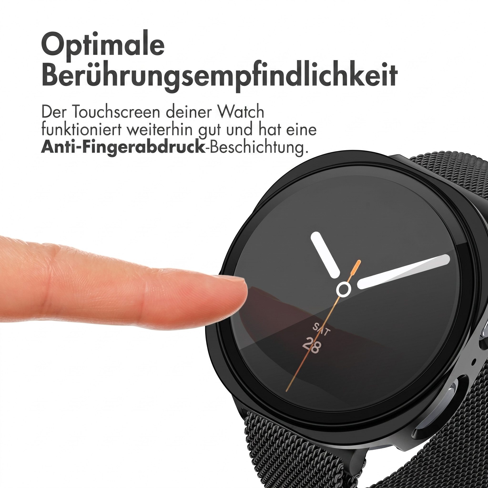 imoshion Displayschutzfolie imoshion Full Cover Hard Case Samsung Galaxy Watch 9 / Watch 8 (40 mm), 1 Stück – Bild 3 von 5