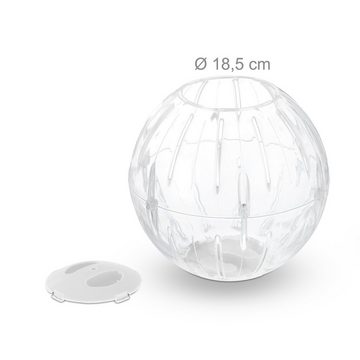 relaxdays Tierball Hamsterball mit weißem Deckel, Kunststoff