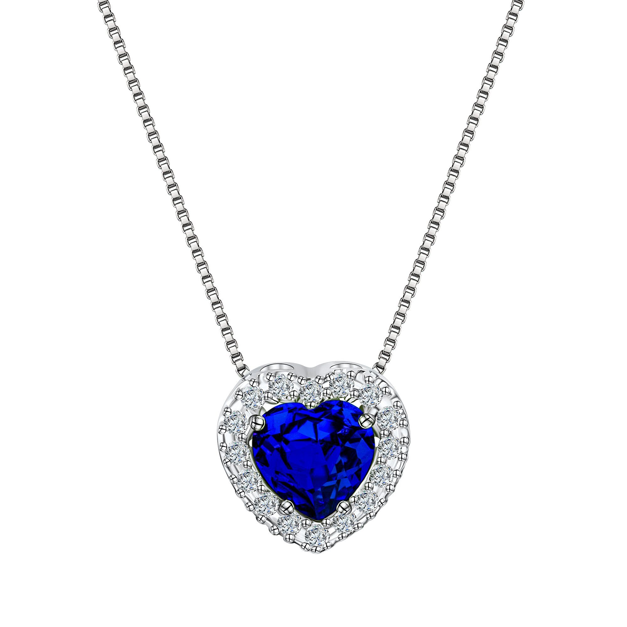 Kette mit Anhänger 375/- Weißgold Zirkonia
