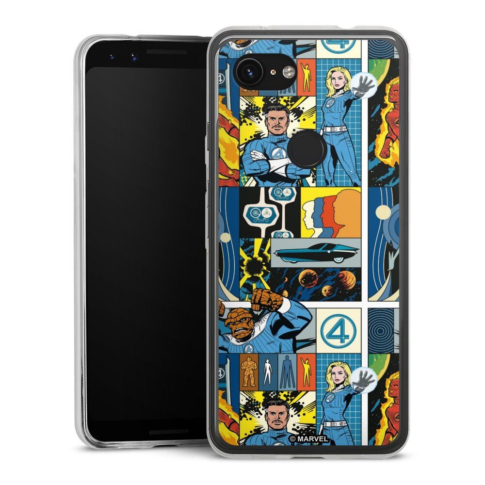 DeinDesign Handyhülle Marvel The Fantastic Four Offizielles Lizenzprodukt, Google Pixel 3a Slim Case Silikon Hülle Ultra Dünn Schutzhülle