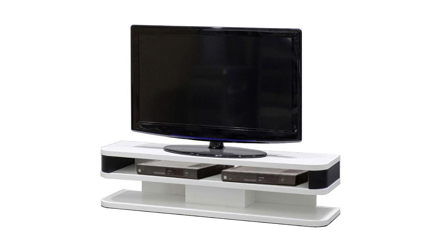 MCA living Lowboard TV Board JUNIOR Lowboard weiß schwarz matt lackiert 151 cm