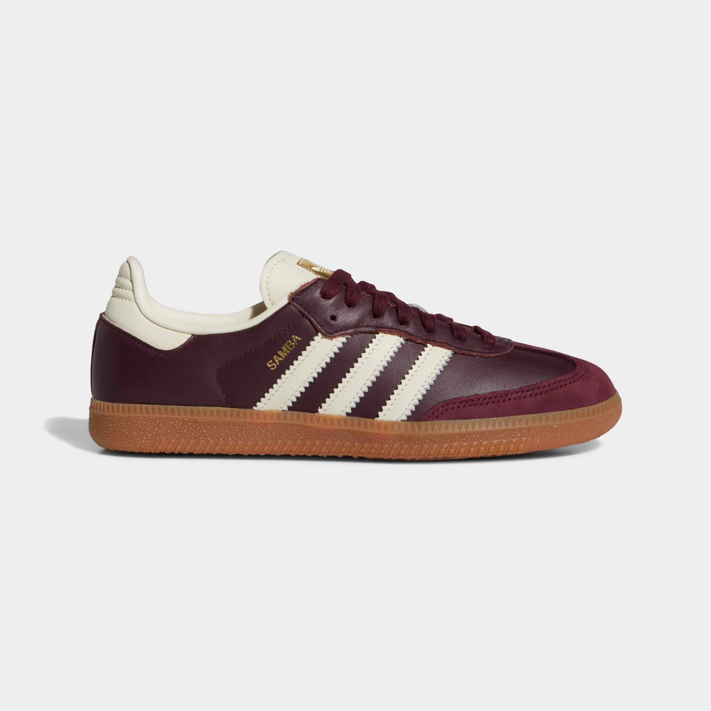 adidas Originals Samba OG Damen - Maroon / Cream White / Gold Metallic Sneaker