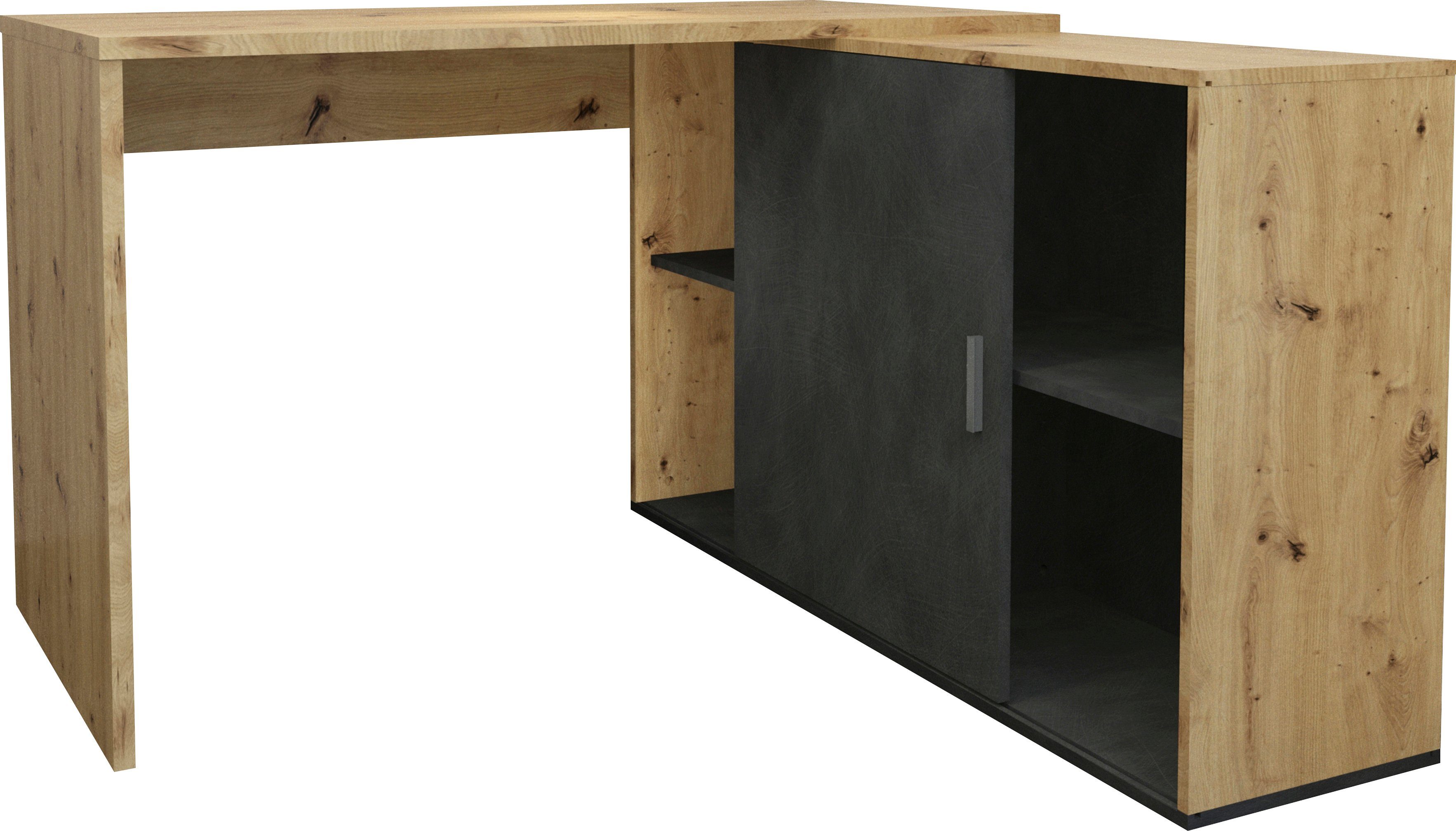 Breite Artisan/Oak/Matera Eckschreibtisch | Artisan/Oak/Matera Artisan/Oak/Matera | Valley, 118 cm FMD