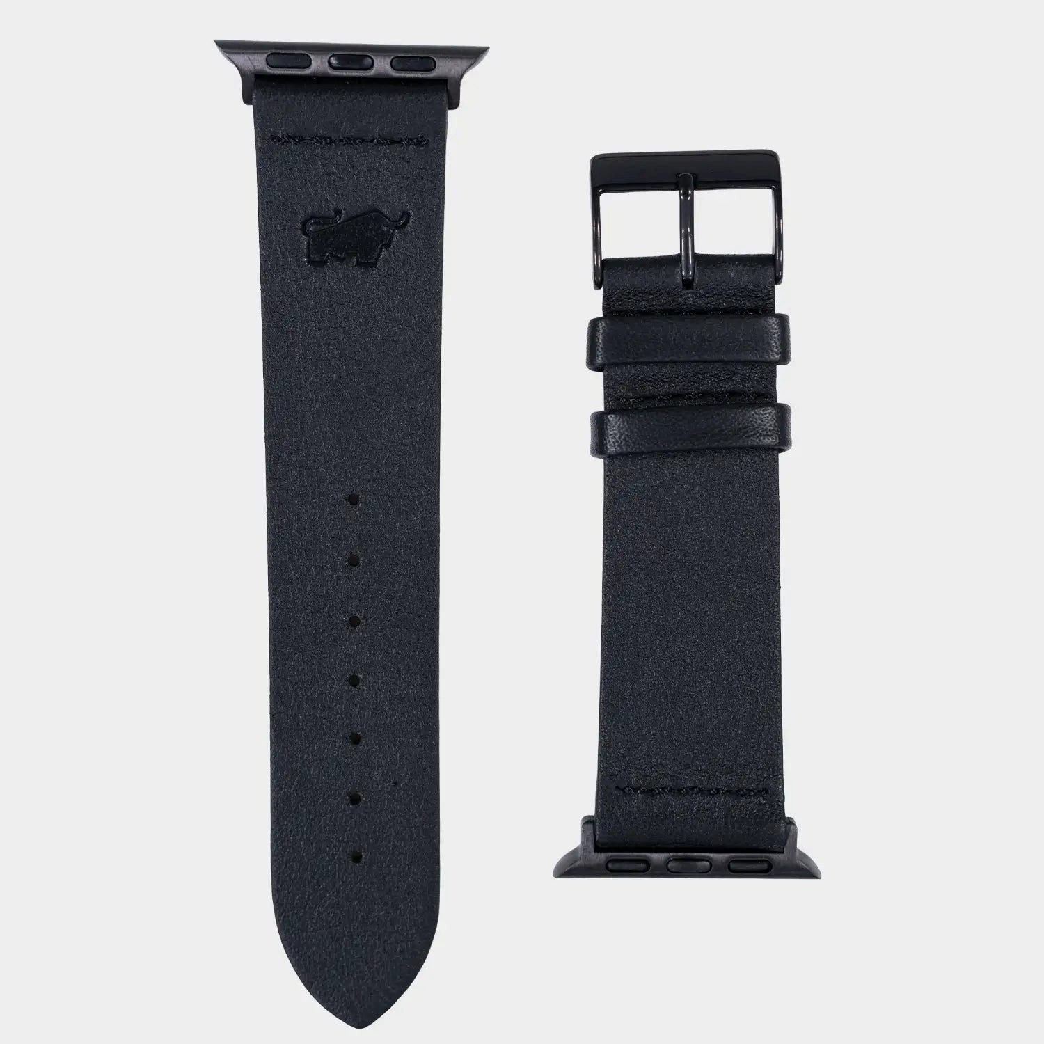 Braun Büffel Seidenschal ARIZONA Armband für Apple Watch schwarz