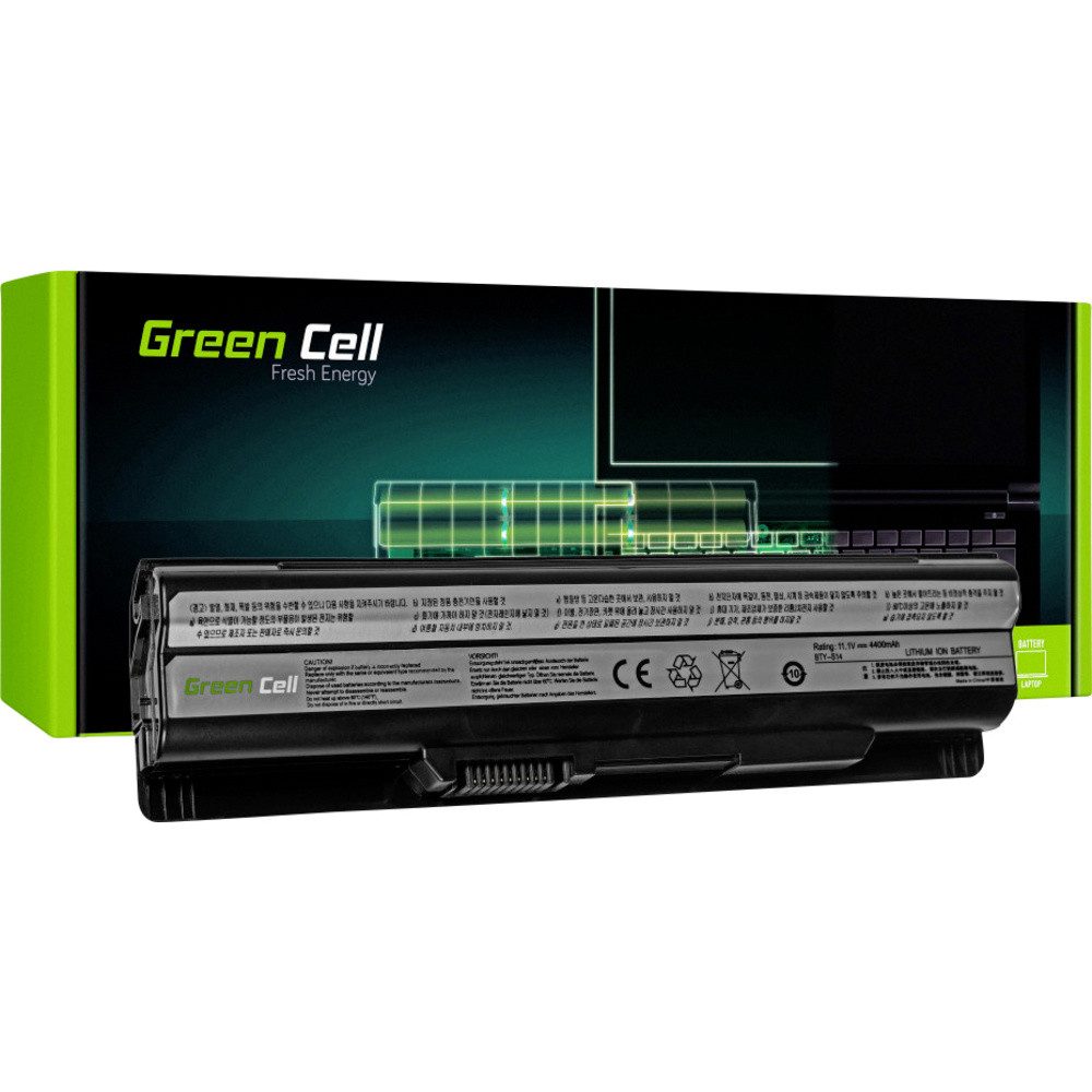 Green Cell Green Cell Notebook-Akku BTY-S14 BTY-S15 11.1 V 4400 mAh MSI Laptop-Akku 4400 mAh