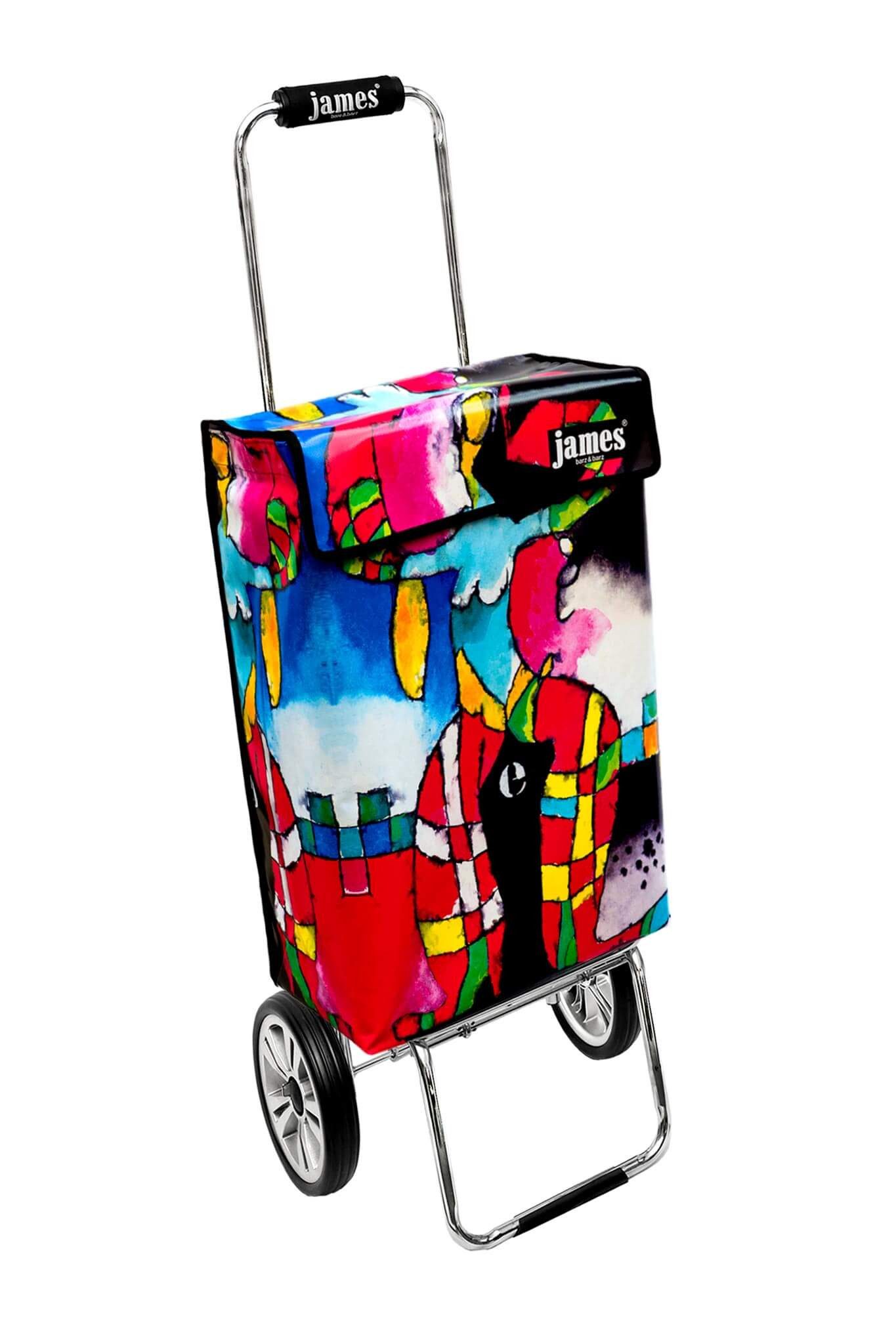 james Einkaufstrolley SUSY - stabiler Einkaufswagen mit individuellem Design, Handmade in Austria - Einkaufsbegleiter mit viel Stauraum - trägt 40kg