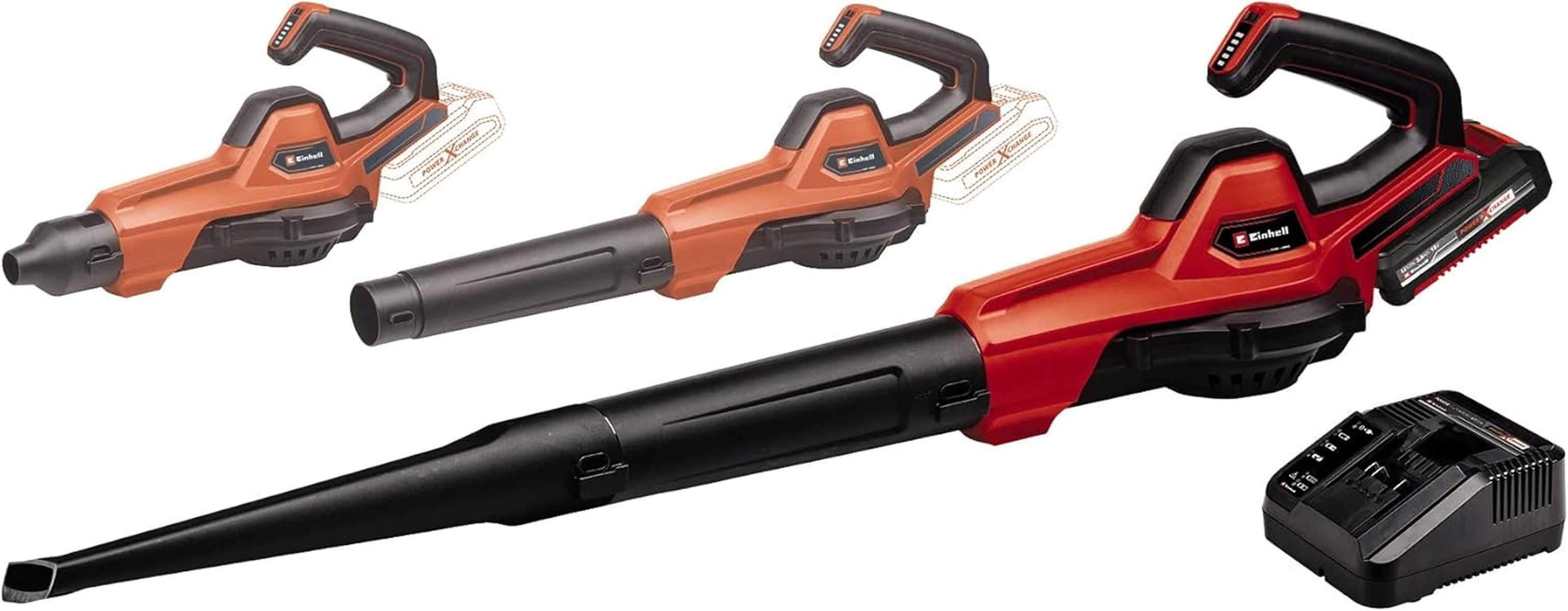 Einhell Akku-Laubbläser Power X-Change 2000mAh Li-ION Akku & Ladegerät, Luftstrom bis 250 km/h, Blas-Luftstrom 250 km/h, Max. Luftdurchsatz 120 m³/h