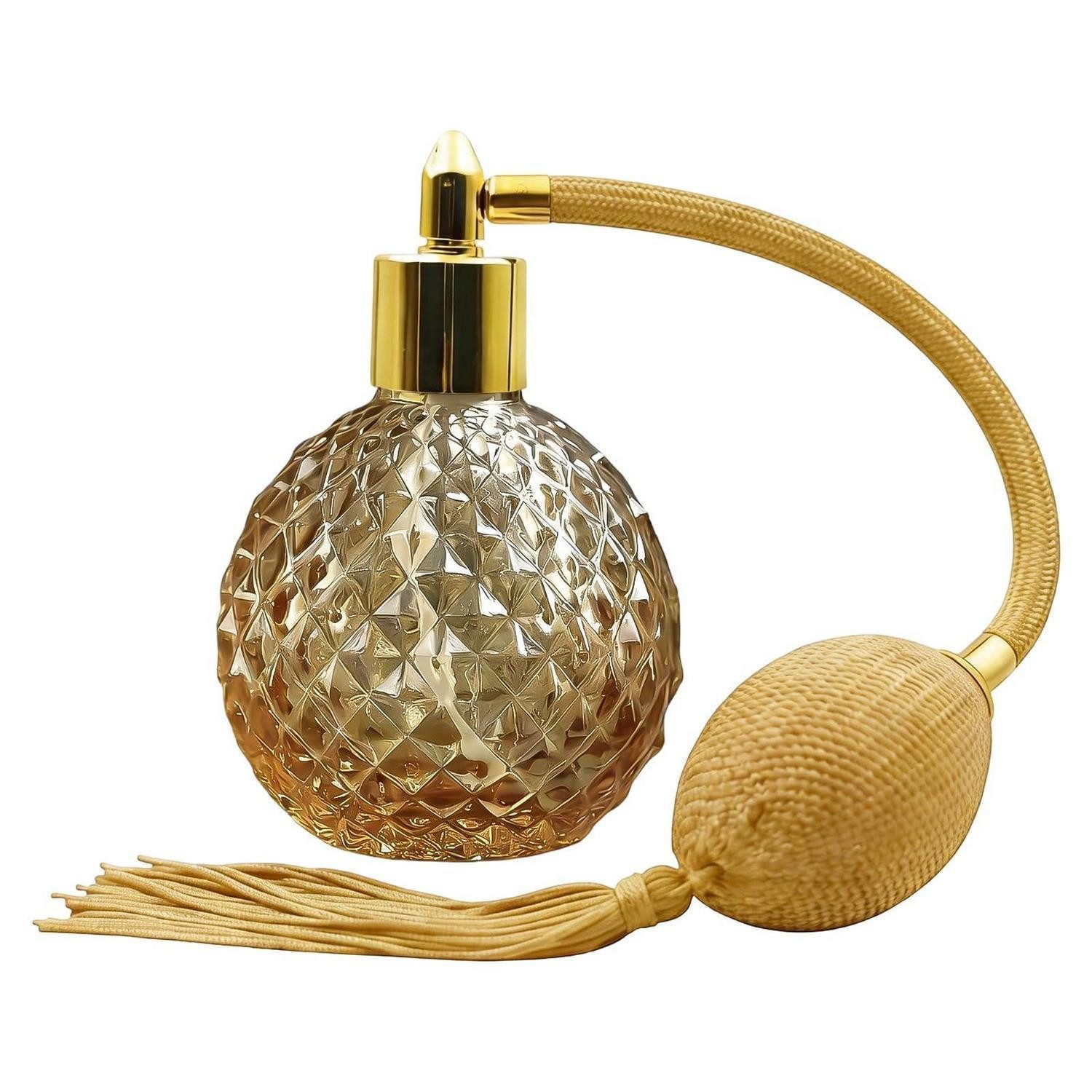 LuxusKollektion Parfümzerstäuber Parfümzerstäuber Nachfüllbar Retro 80ml Gold Gelb