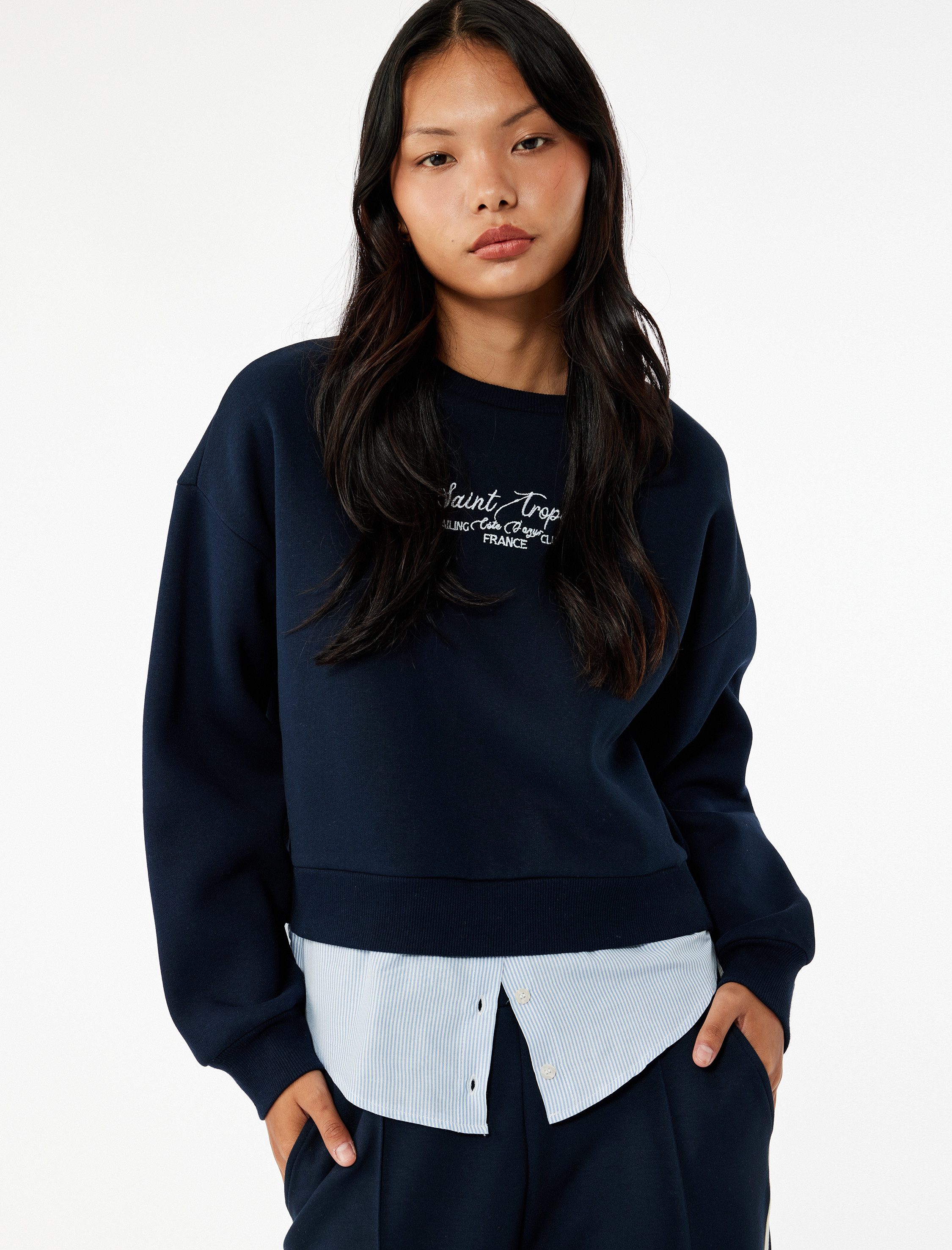 Koton Sweatshirt Koton Oversize Rundhals Sweatshirt