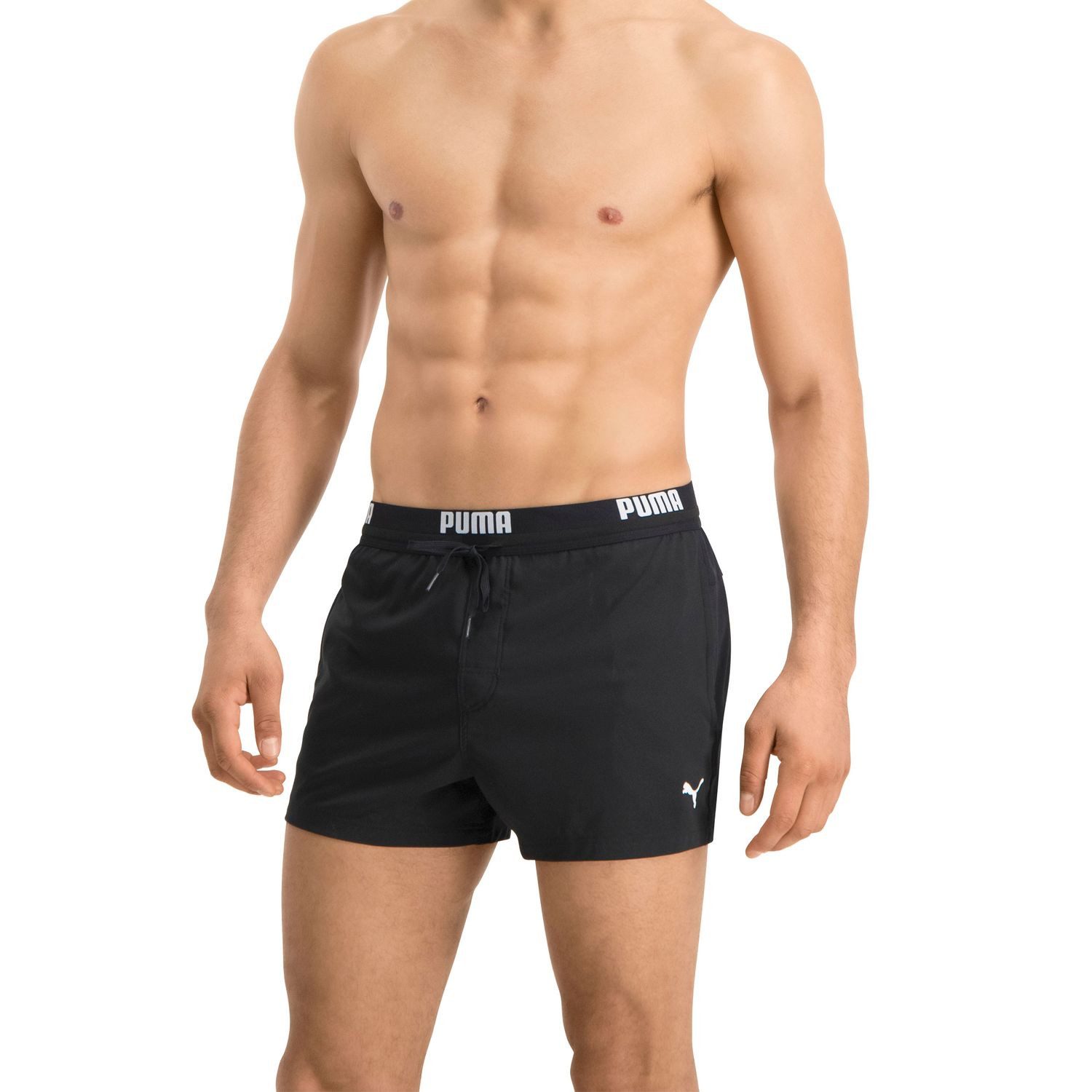 PUMA BODYWEAR Badehose Beachwear Short Shorts Taschen, Logo-Bund