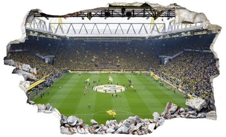 Choreo Wall-Art Dortmund selbstklebend, Wandtattoo Borussia entfernbar Fan (1 St),