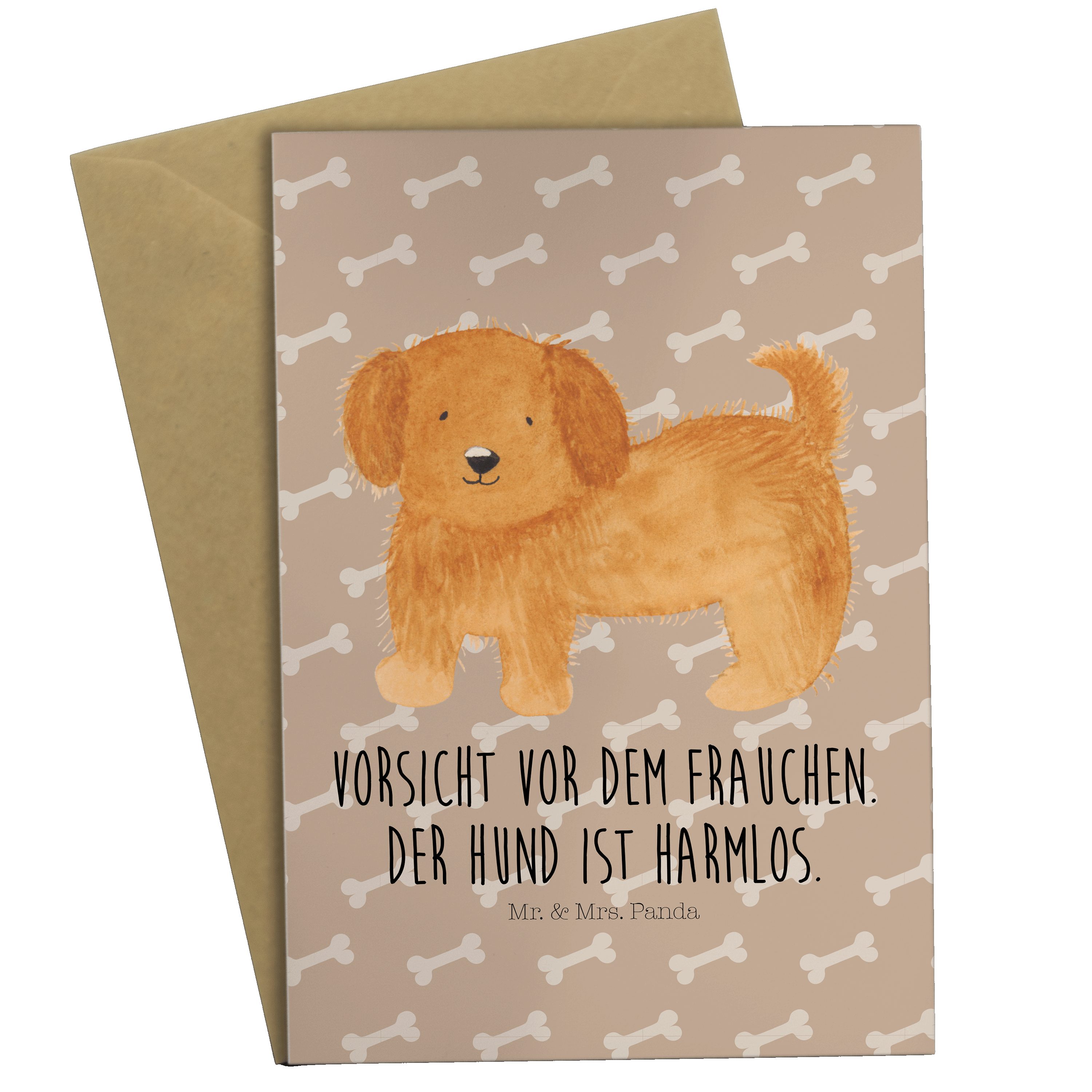 Mr. & Mrs. Panda Grußkarte Hund flauschig - Hundeglück - Geschenk, Haustier, Hundemotiv, Klappka