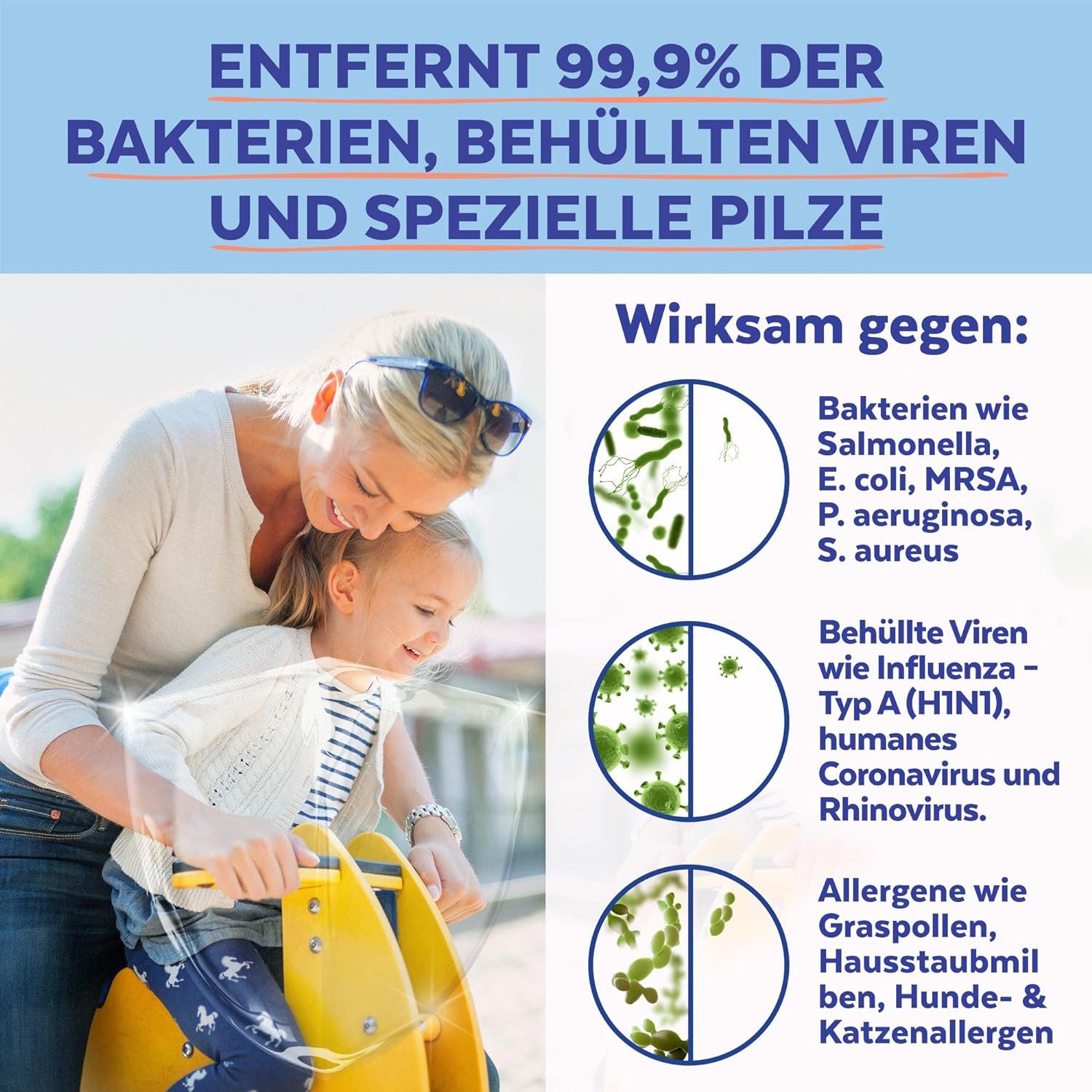 SAGROTAN Desinfektionsspray 4 x 500ml Oberflächen-Desinfektionsmittel (Vorratspack, [4-St. entfernt 99,9% der Bakterien)