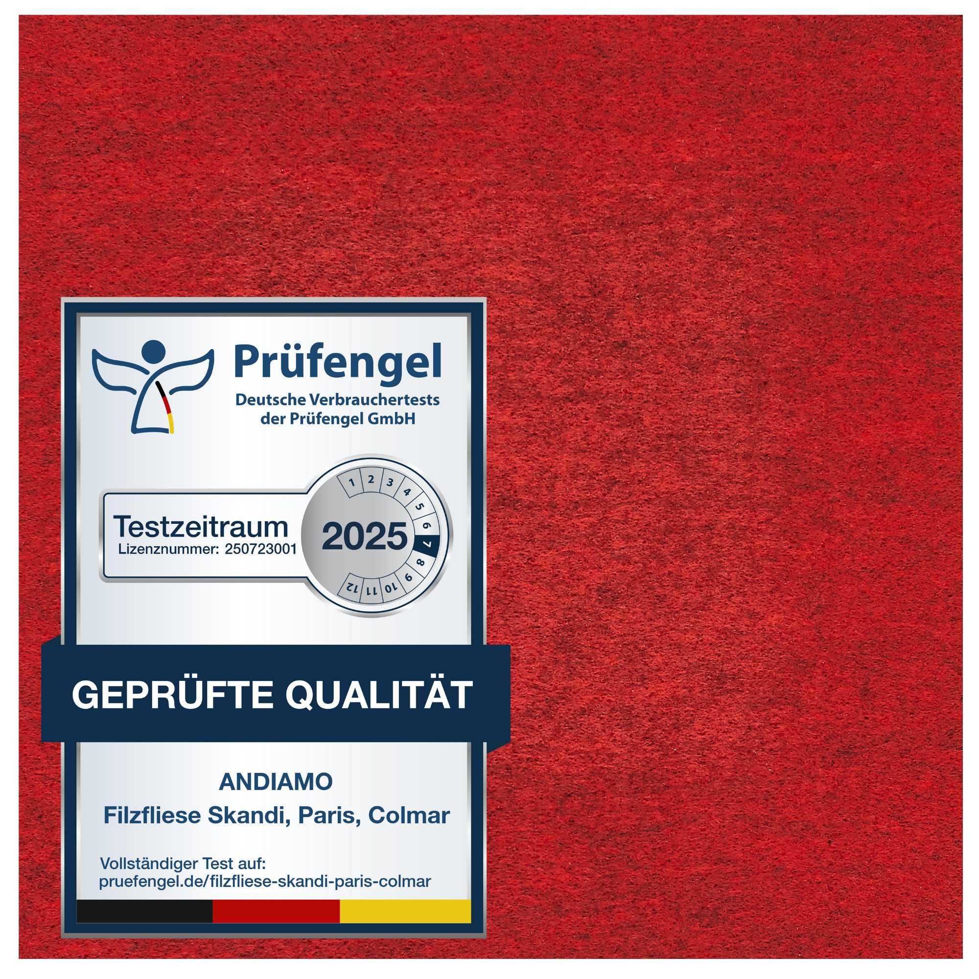 Andiamo Teppichfliese Skandi, selbstklebend, rechteckig, Höhe: 4 mm, 40x40 cm, 25 Stück (4 qm), 50 Stück (8 qm) oder 100 Stück (16 qm)