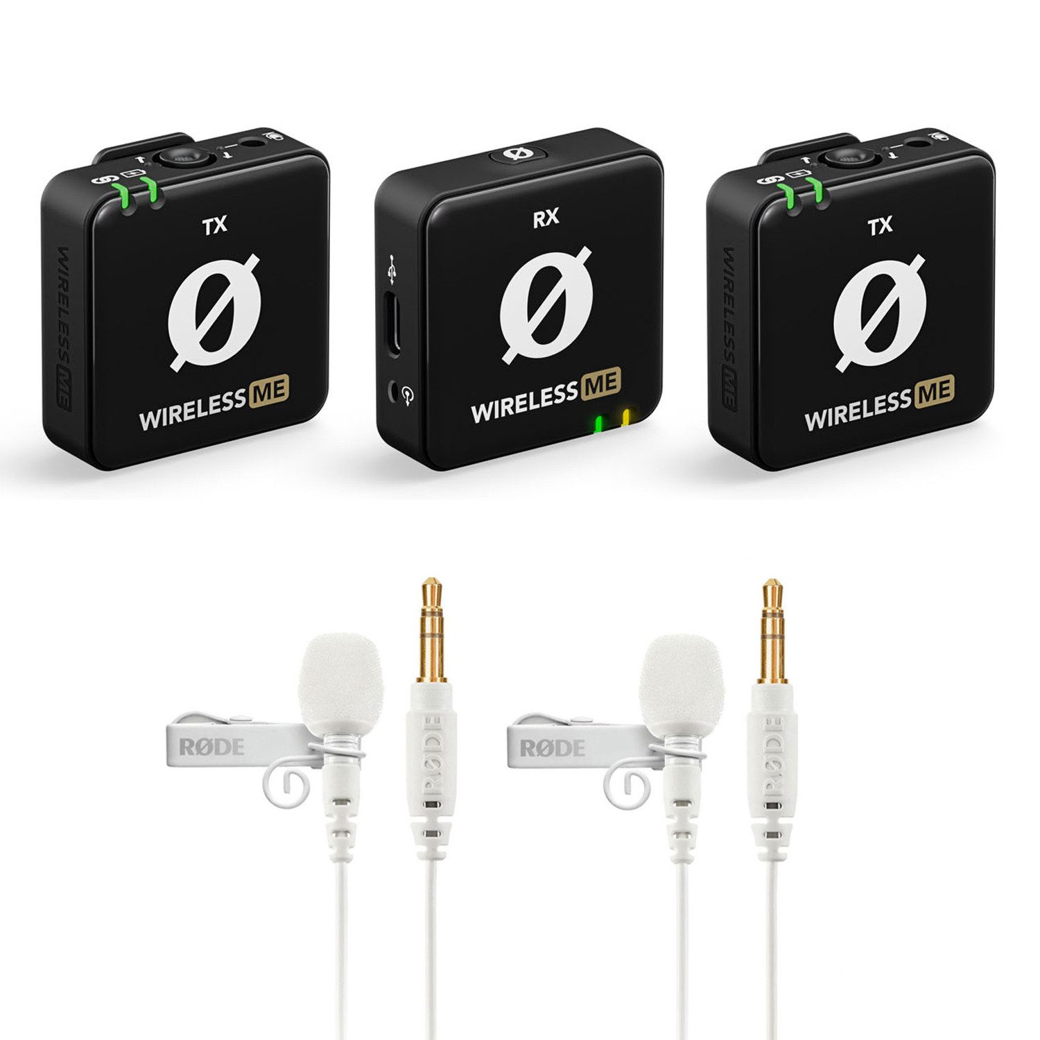 Rode Wireless ME Dual mit 2x Lavalier GO Weiss Digitales Aufnahmegerät