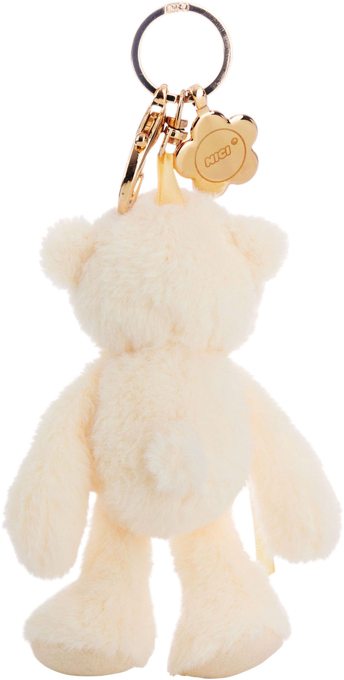 Nici Plüschanhänger Classic Bear, Bär Finni, gelb, 13 cm, mit Charm