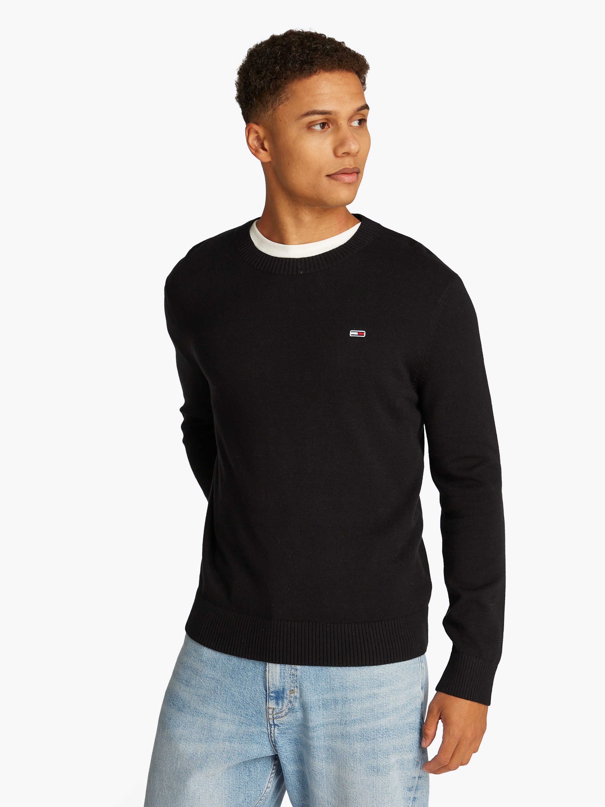 Tommy Jeans Rundhalspullover TJM SLIM ESSENTIAL günstig online kaufen