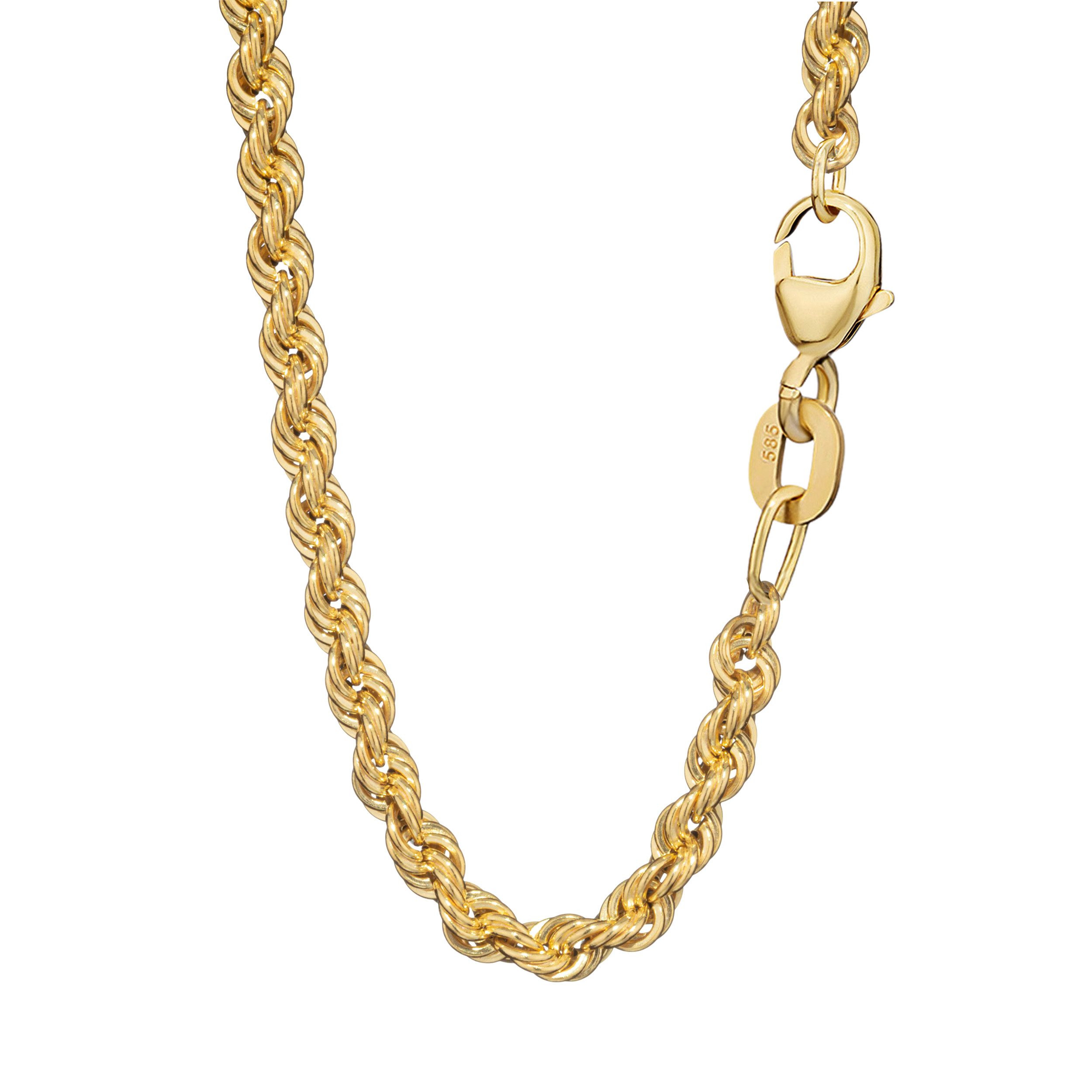 NKlaus Goldkette 45cm Zopfkette 585 Gelb günstig online kaufen