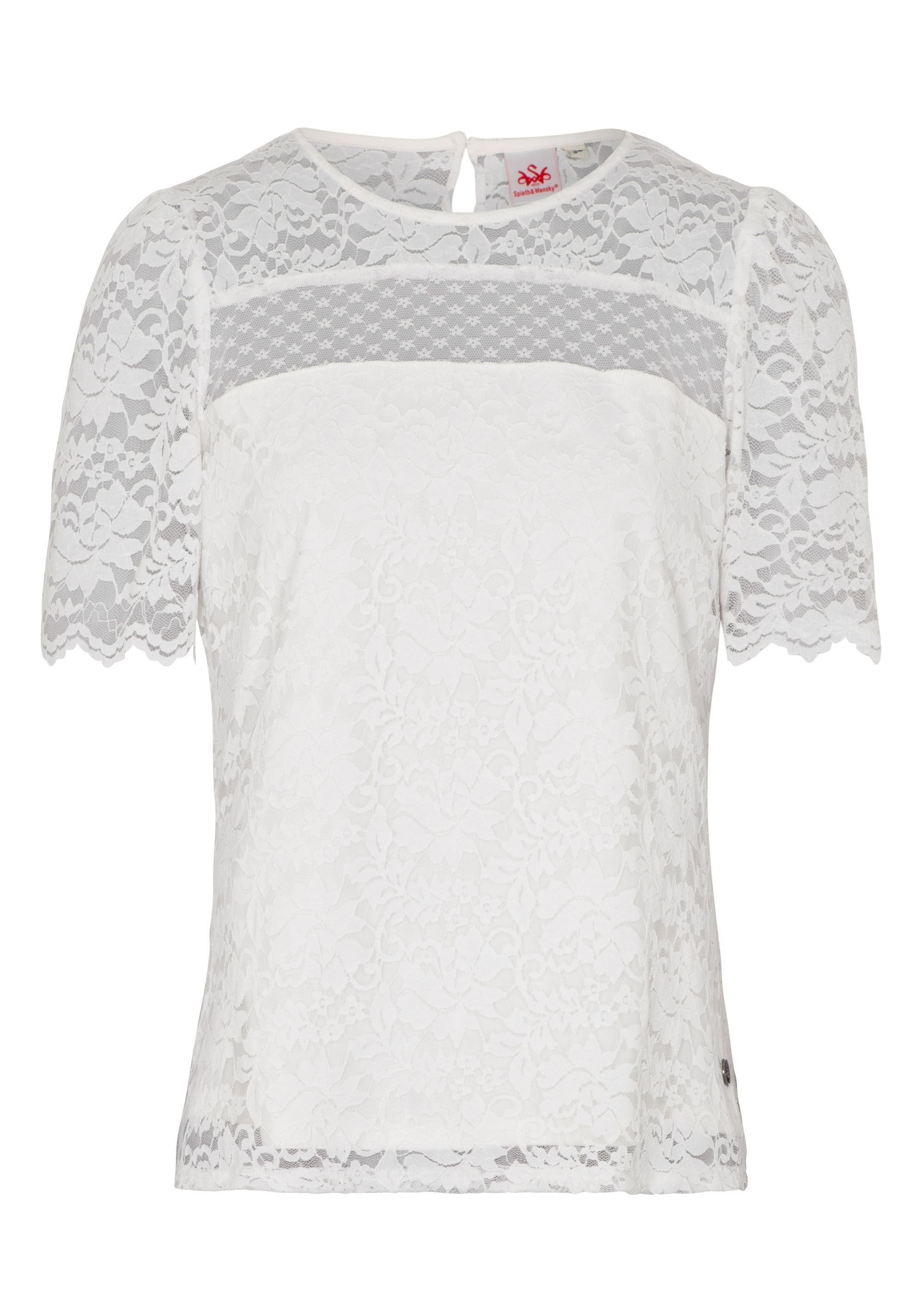 Spieth & Wensky Trachtenbluse Alina mit Schlüssellochdetail im Nackenbereich