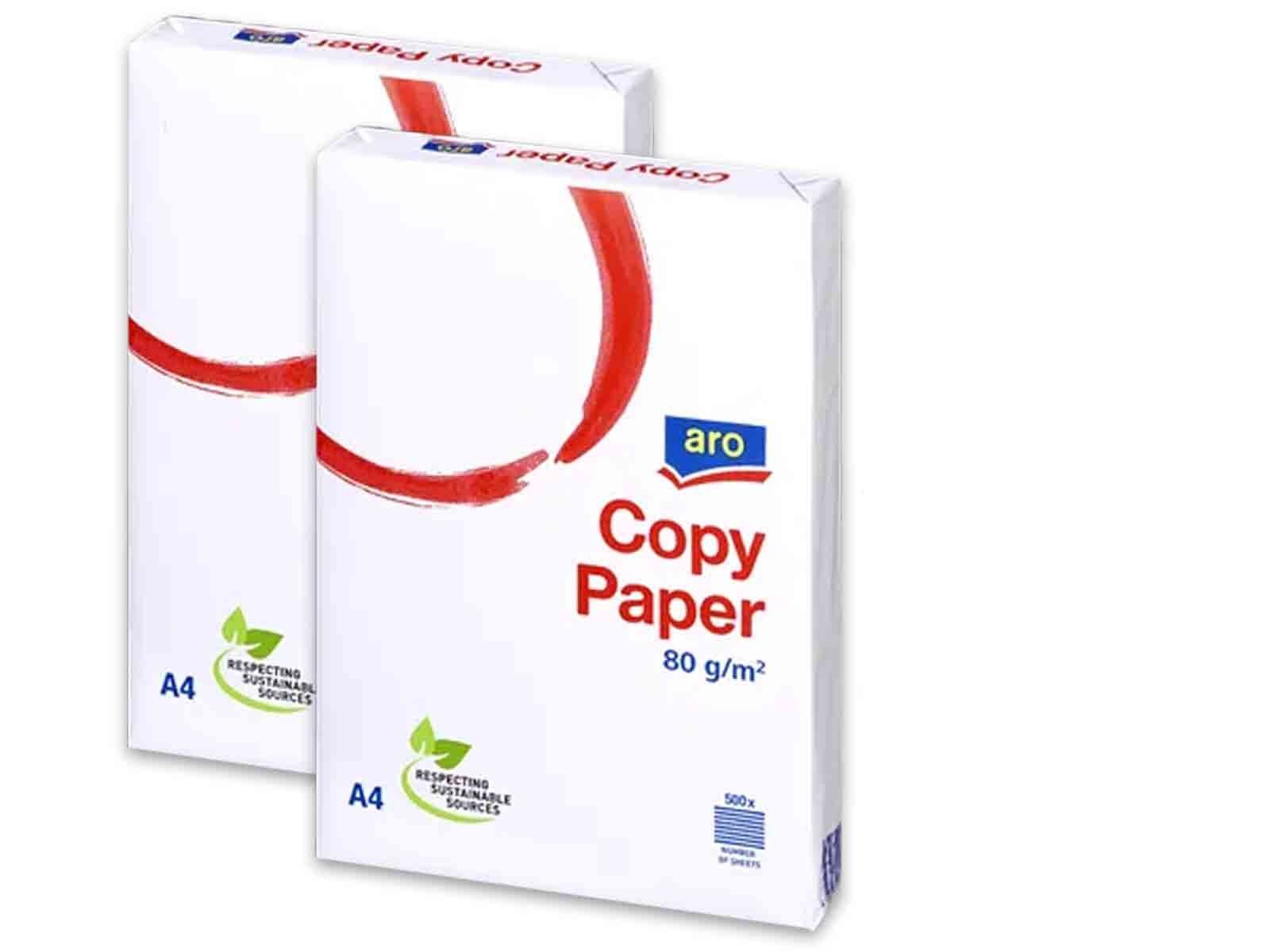 ARO Druckerpapier Kopierpapier Universalpapier Diverse Mengen 80 g m², A4, aus nachwachsenden Rohstoffen hergestellt