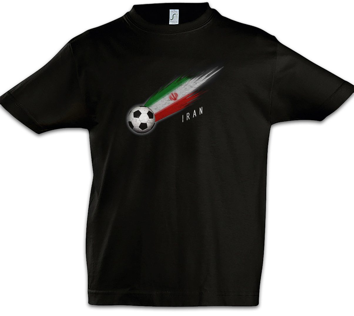 Print-Shirt Iran Football Comet I Kinder T-Shirt Persien Iranisch Iranische Fahne