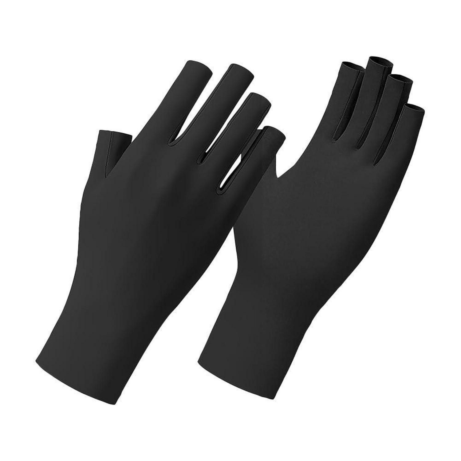 LuxusKollektion Fahrradhandschuhe Damen UV-Sonnenschutz-Halbfingerhandschuhe Schwarz (1-St)