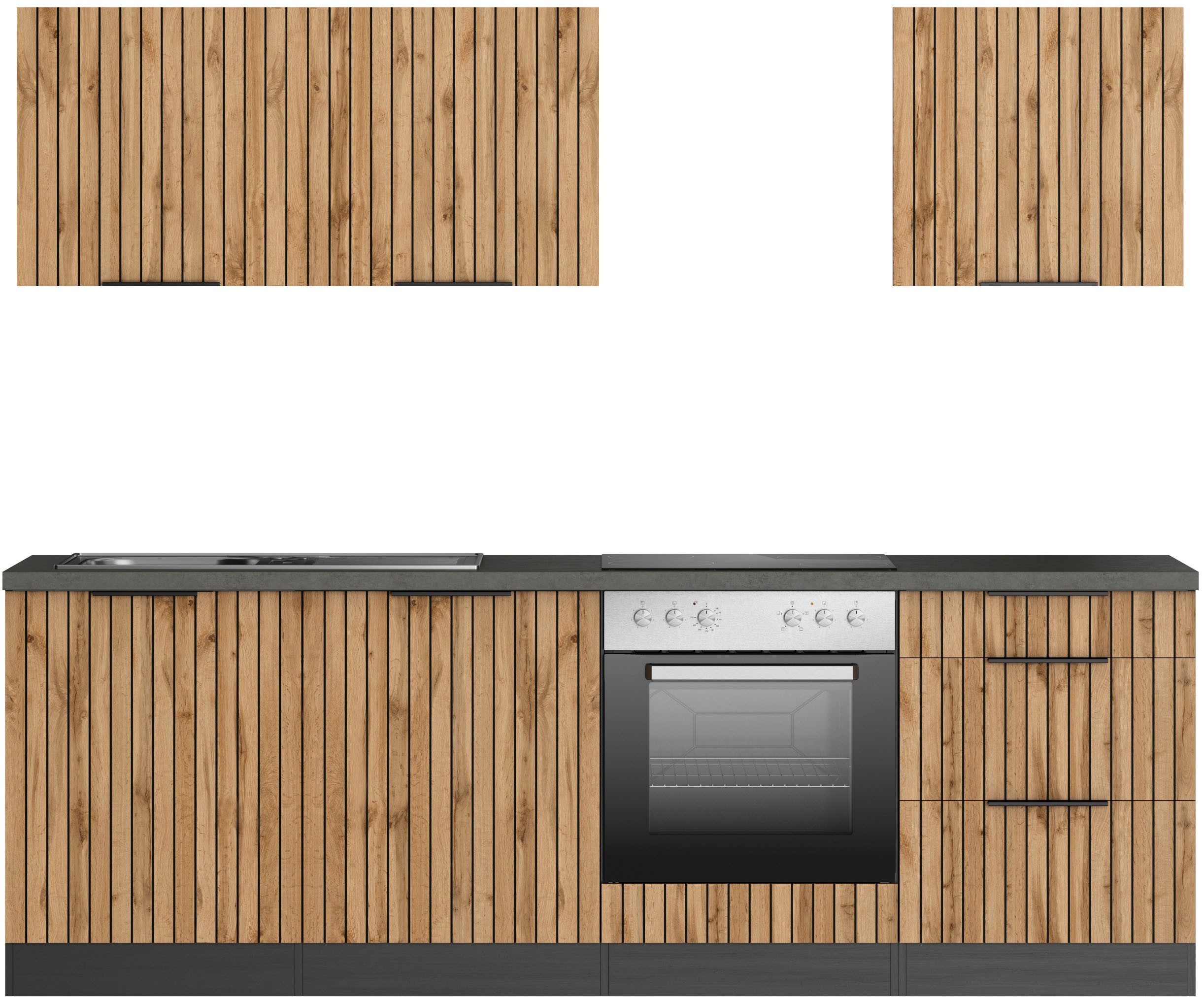 KOCHSTATION Küchenzeile KS-Lagos, Breite 240 cm,wahlweise günstig online kaufen