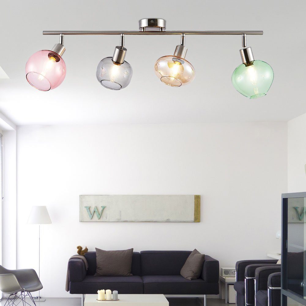 LED Decken Lampe Design Strahler Leuchte mehrfarbig bunt Wohn Zimmer Beleuchtung 