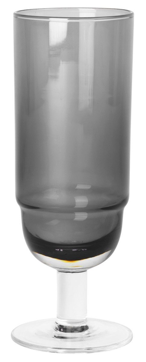 Broste Copenhagen Champagnerglas NORDIC BISTRO Champagnerglas smoke 0,2 l, Mundgeblasenes Glas, Nordic Bistro Champagnerglas
