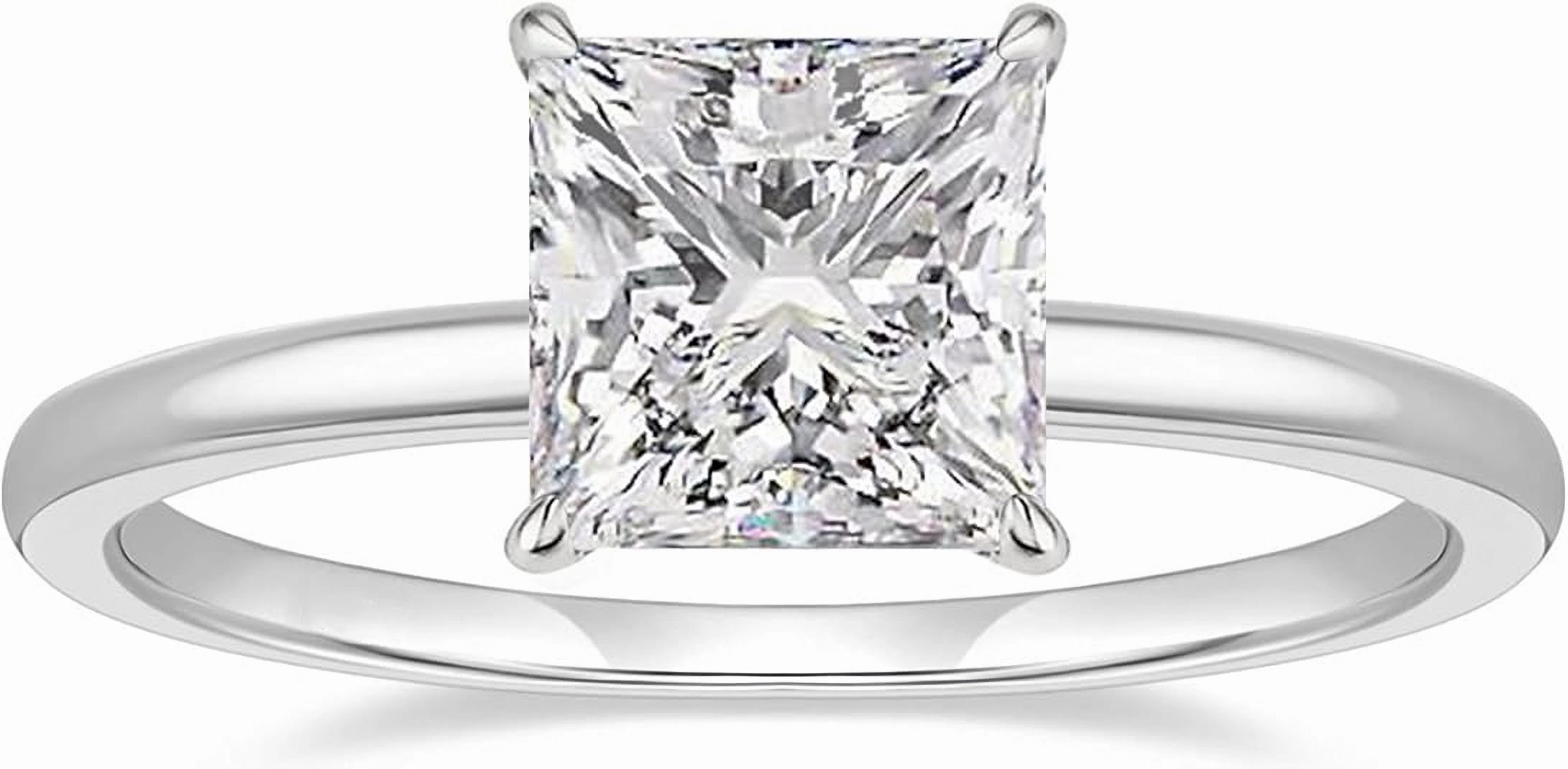 Jumpeak Verlobungsring 2CT Quadratischer Schnitt Halo Verlobungsring, 14k Gold Ring, D,vvs,2EX,IGI Zertifikat,Damenring,Geschenk zum Jahrestag