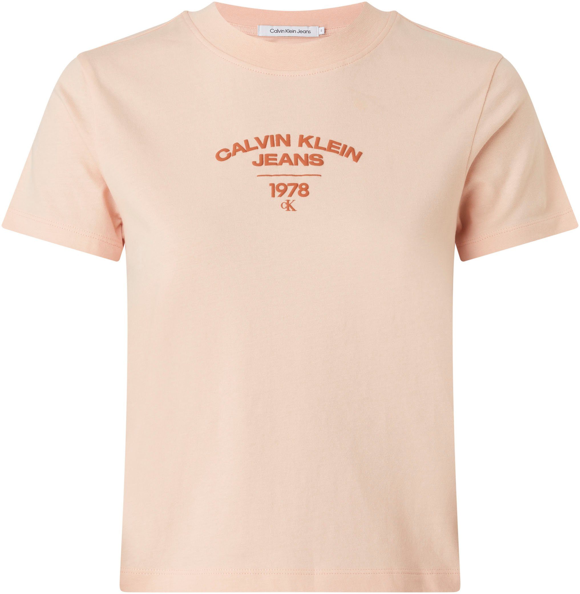 Klein TEE BABY Jeans Faint Calvin VARSITY T-Shirt LOGO Blossom