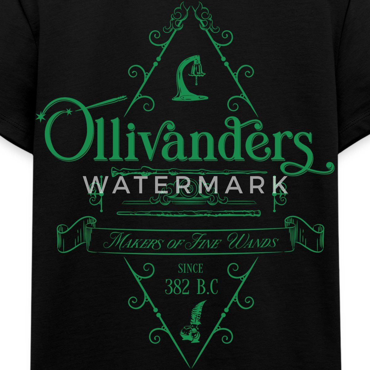 Spreadshirt T-Shirt Harry Potter Ollivanders Geschäft Grünes Logo Kinder Premium T-Shirt (1-tlg)