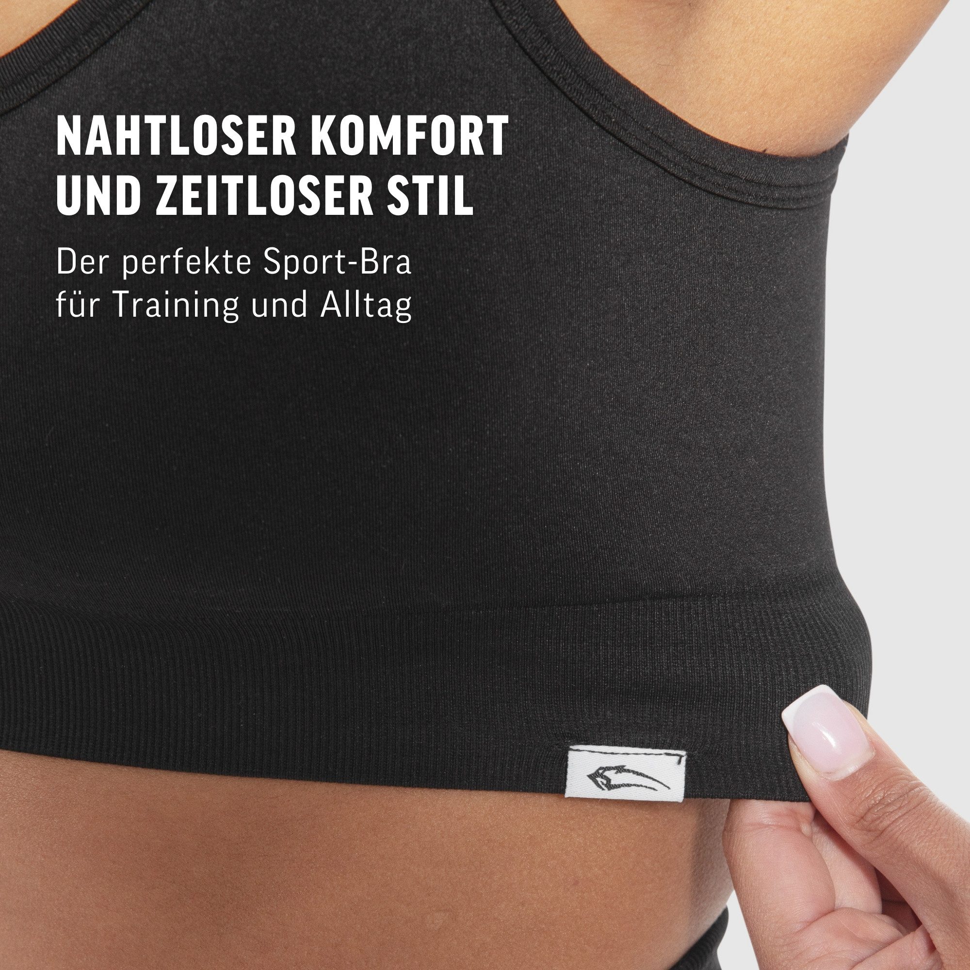 Smilodox Sport-BH Louisa, Blickdicht Rutschfester Sport Bra, Gerippter Stoff Top Shaped Fit ärmelloses Oberteil, Atmungsaktives Yoga Tank Top