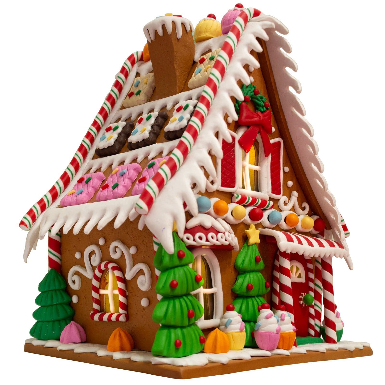 Weihnachtshaus Lebkuchenhaus mit LED 26 cm