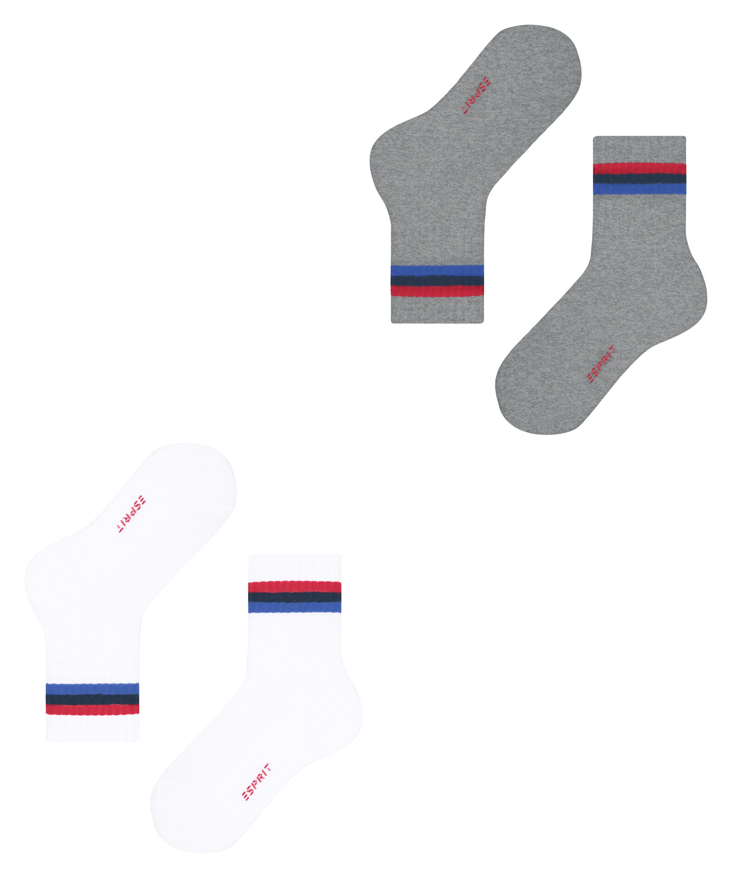 (2-Paar) (0050) Tennis Stripe Esprit Socken sortiment 2-Pack