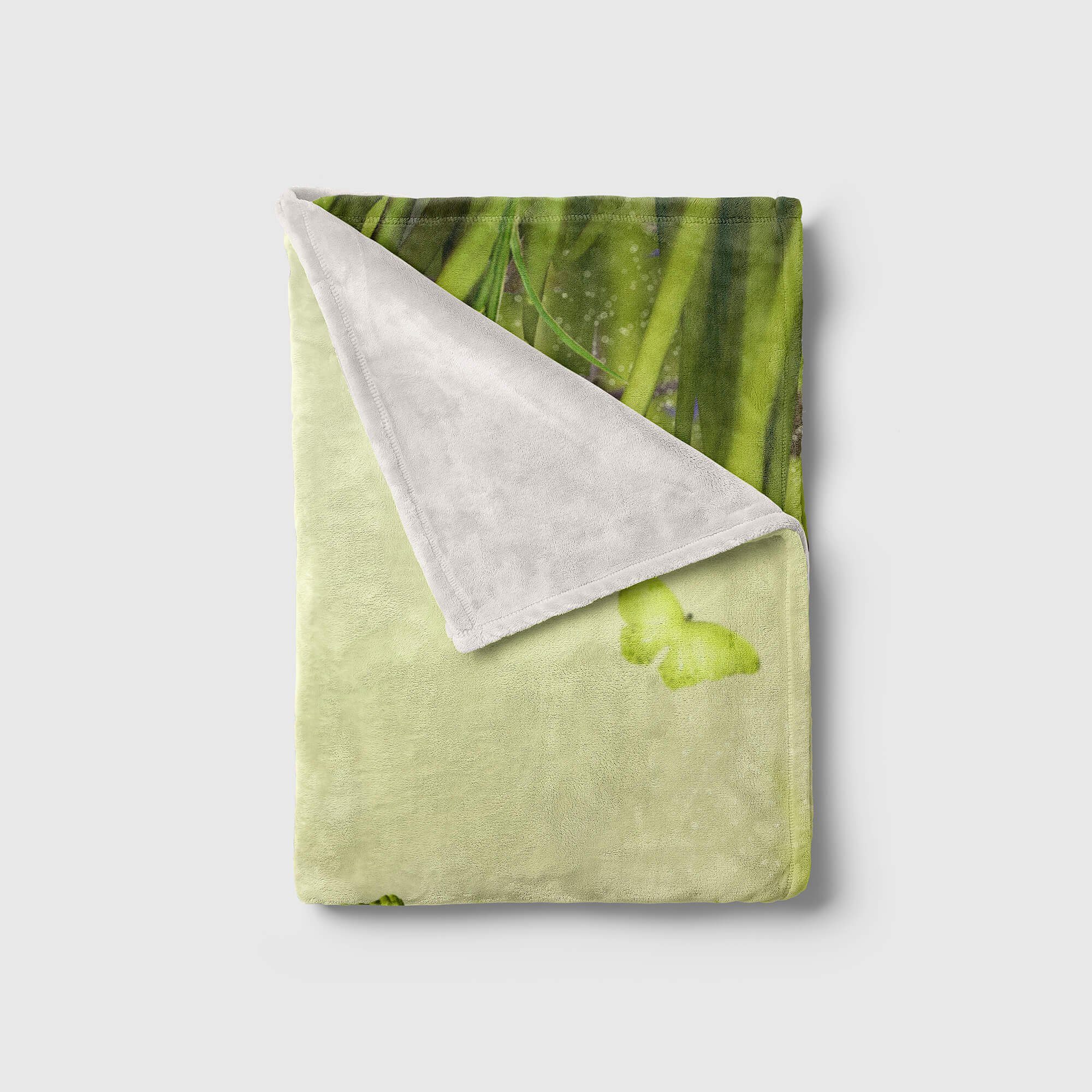 Handtücher Baumwolle-Polyester-Mix Sinus Saunatuch Schmet, mit Kuscheldecke Handtuch (1-St), Strandhandtuch Handtuch Sommerwiese Art Fotomotiv