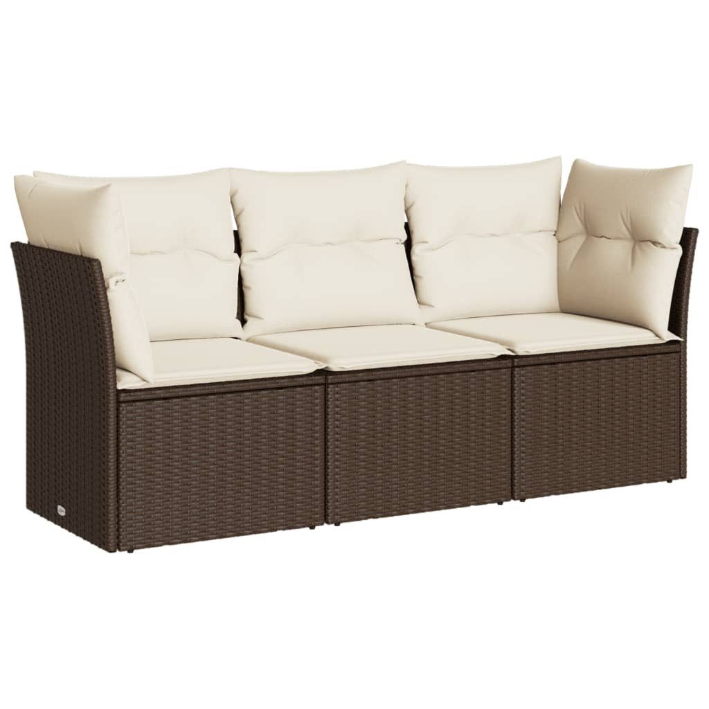 vidaXL Gartenlounge-Set 3-tlg. Garten-Sofagarnitur mit Kissen günstig online kaufen