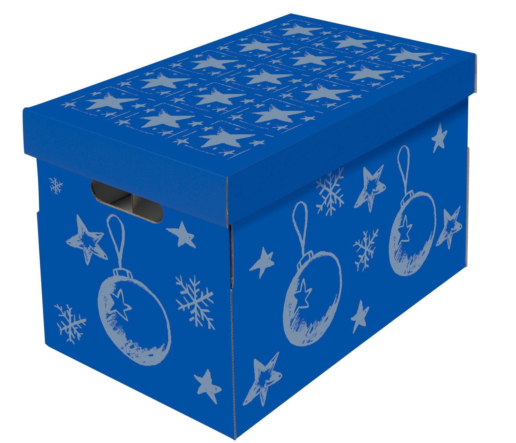 NIPS Aufbewahrungsbox CHRISTMAS mit variabler Innenaufteilung auf 3 Ebenen (1 St), für Christbaumkugeln, Weihnachtsschmuck, Weihnachtsdeko, Wellkarton