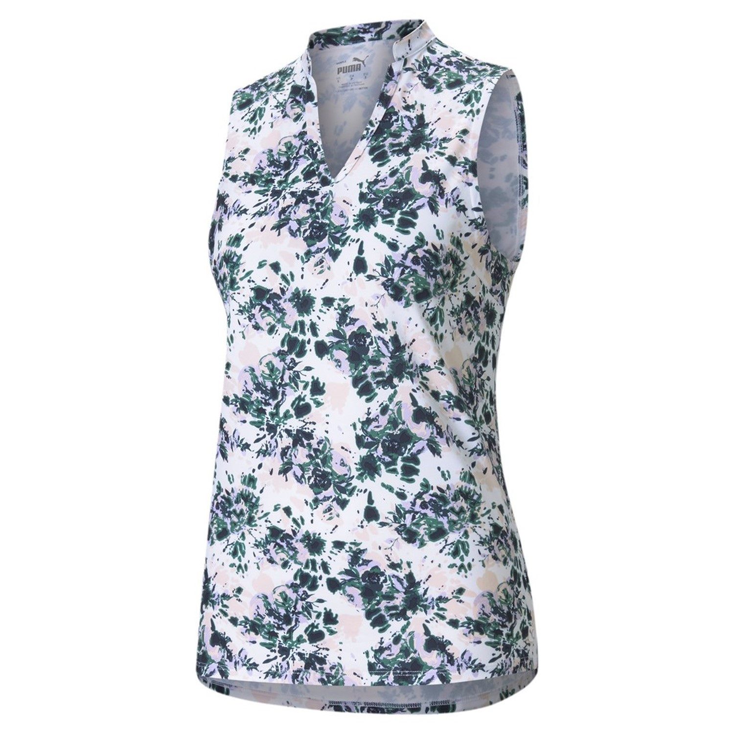 PUMA Poloshirt Puma Golf Polo Cloudspun Floral Tie Dye Sleeveless Damen