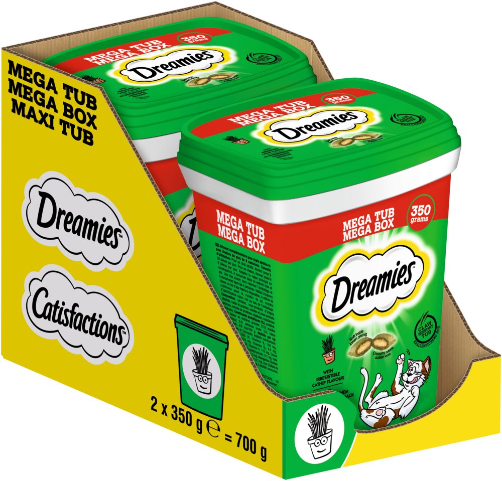 Dreamies DREAMIES™ Box Katzenminze 2 x 350g, Snack für: Katze