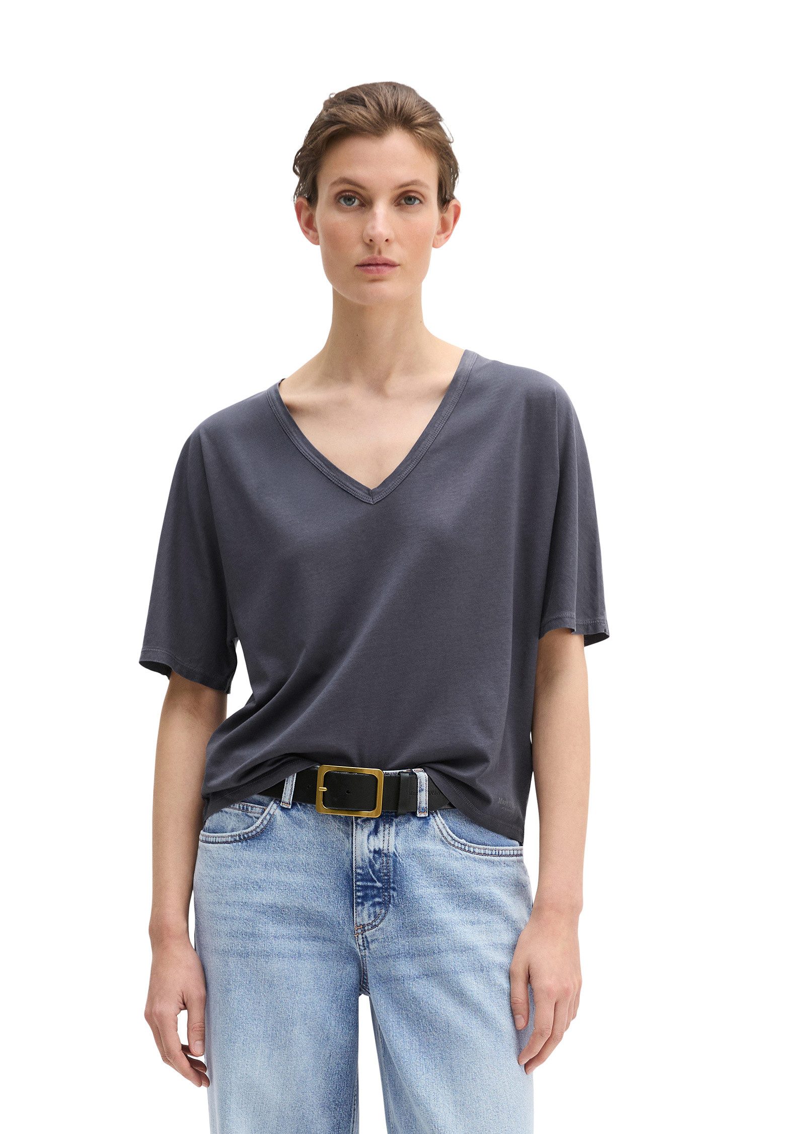 Marc O'Polo T-Shirt mit angeschnittenen Ärmeln günstig online kaufen
