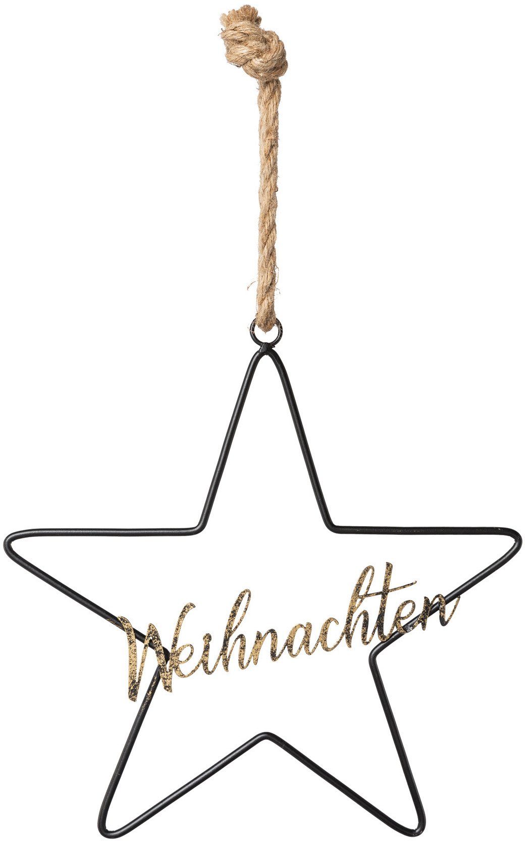 Creativ deco Dekohänger Weihnachtsdeko (2 St), mit Glitzerschriftzug